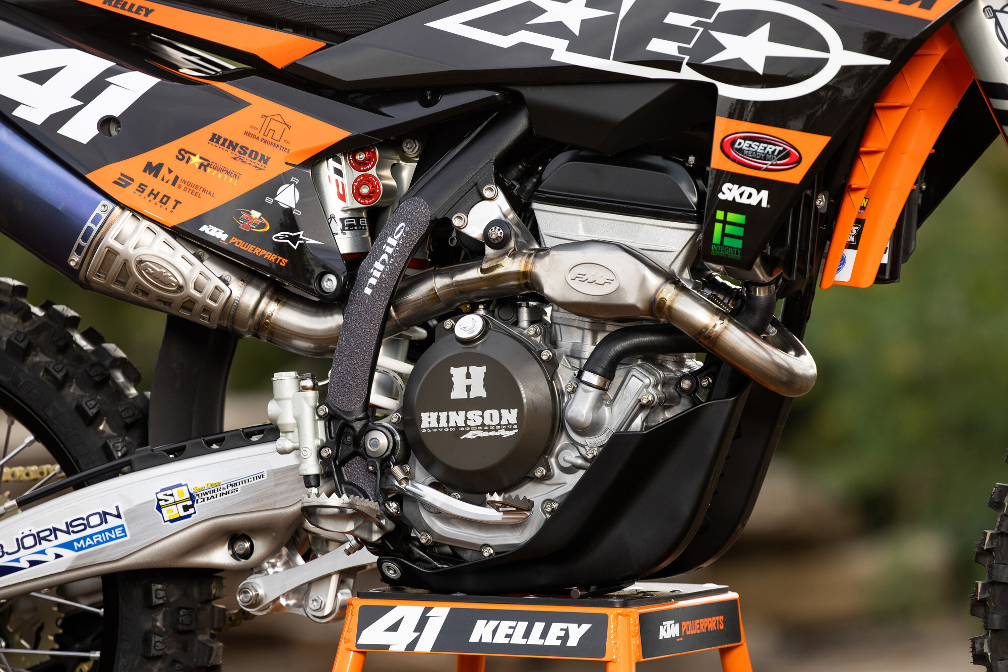 #41 Derek Kelley’s 2023 KTM 250 SX-F race bike.
