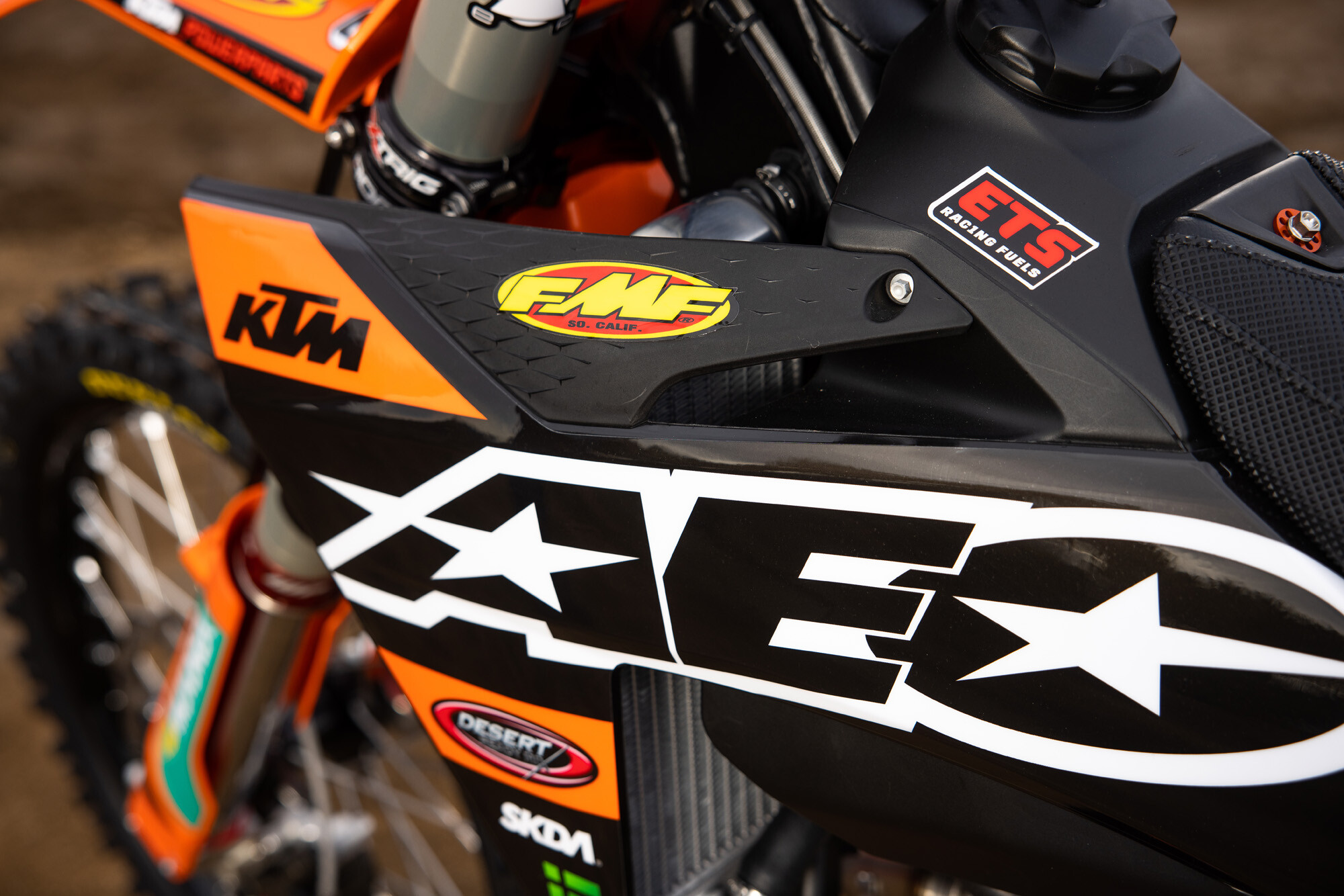 #42 Joshua Varize’s 2023 KTM 250 SX-F race bike.