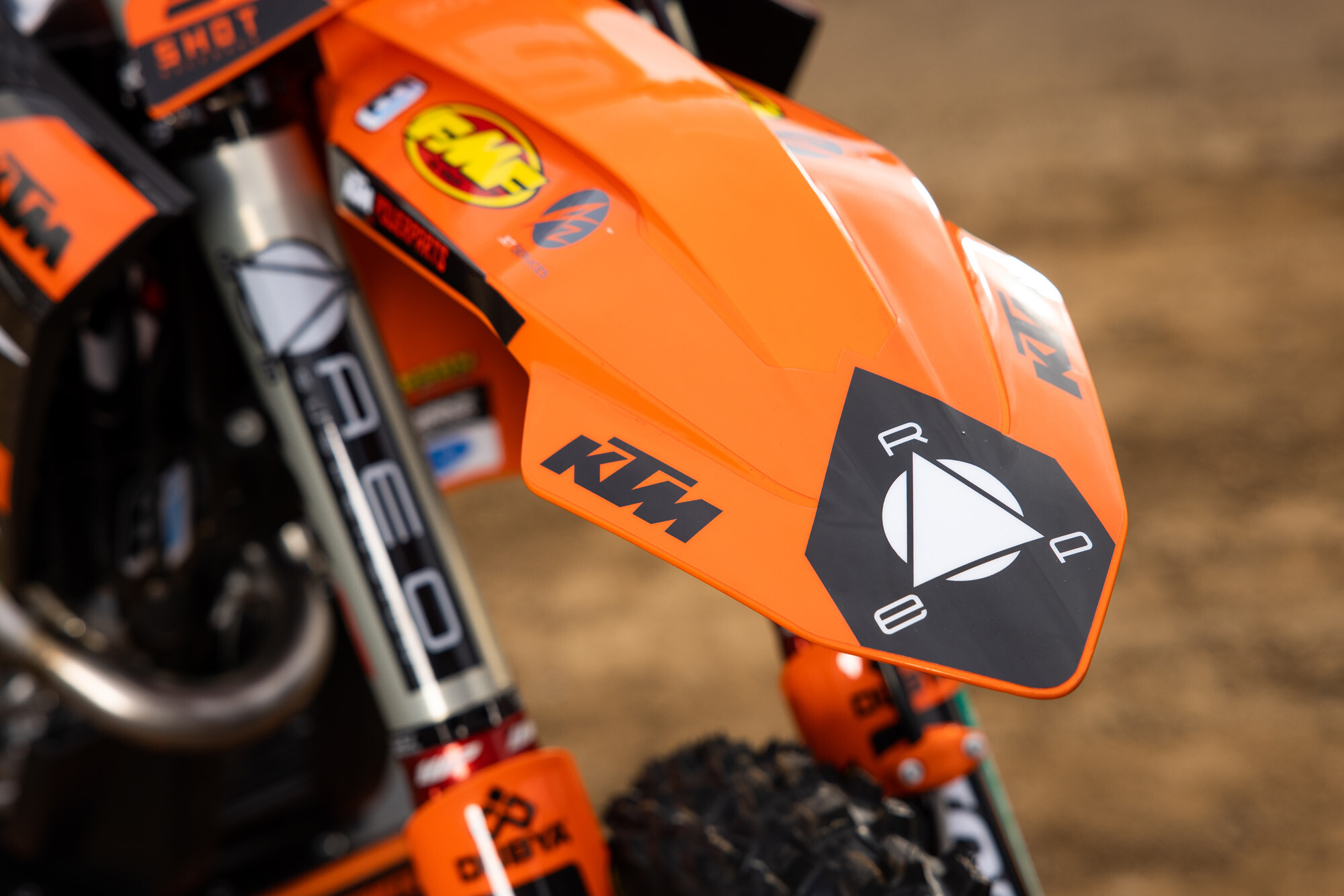 #42 Joshua Varize’s 2023 KTM 250 SX-F race bike.