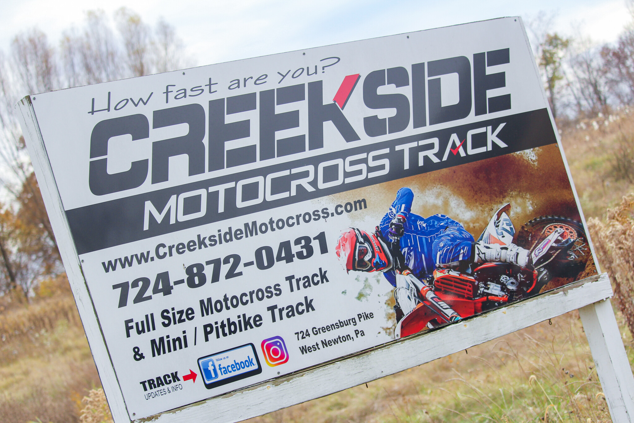 Creekside Motocross in West Newton, Pennsylvania.