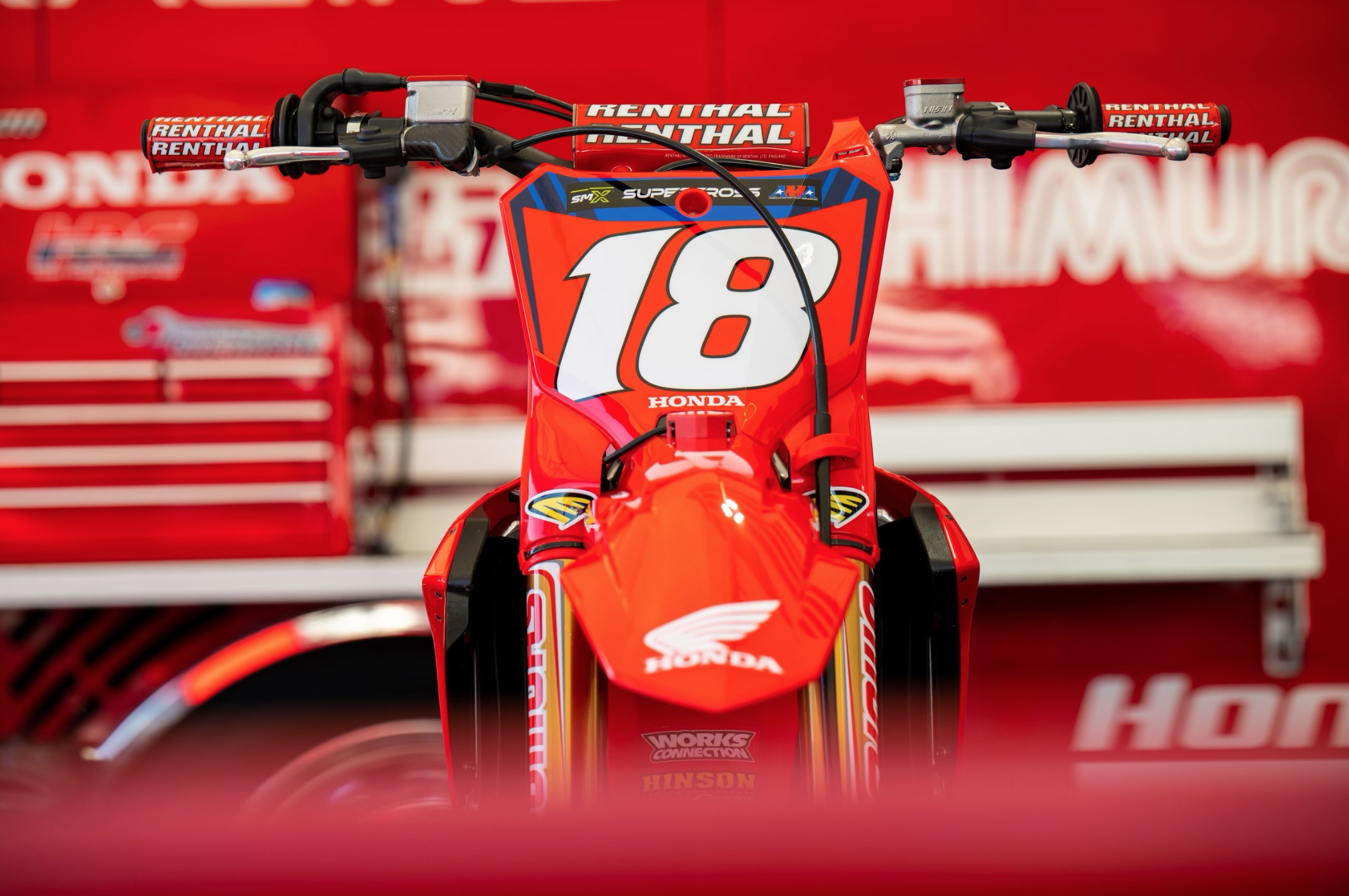 Jett Lawrence's Honda CRF250R with some extra red.