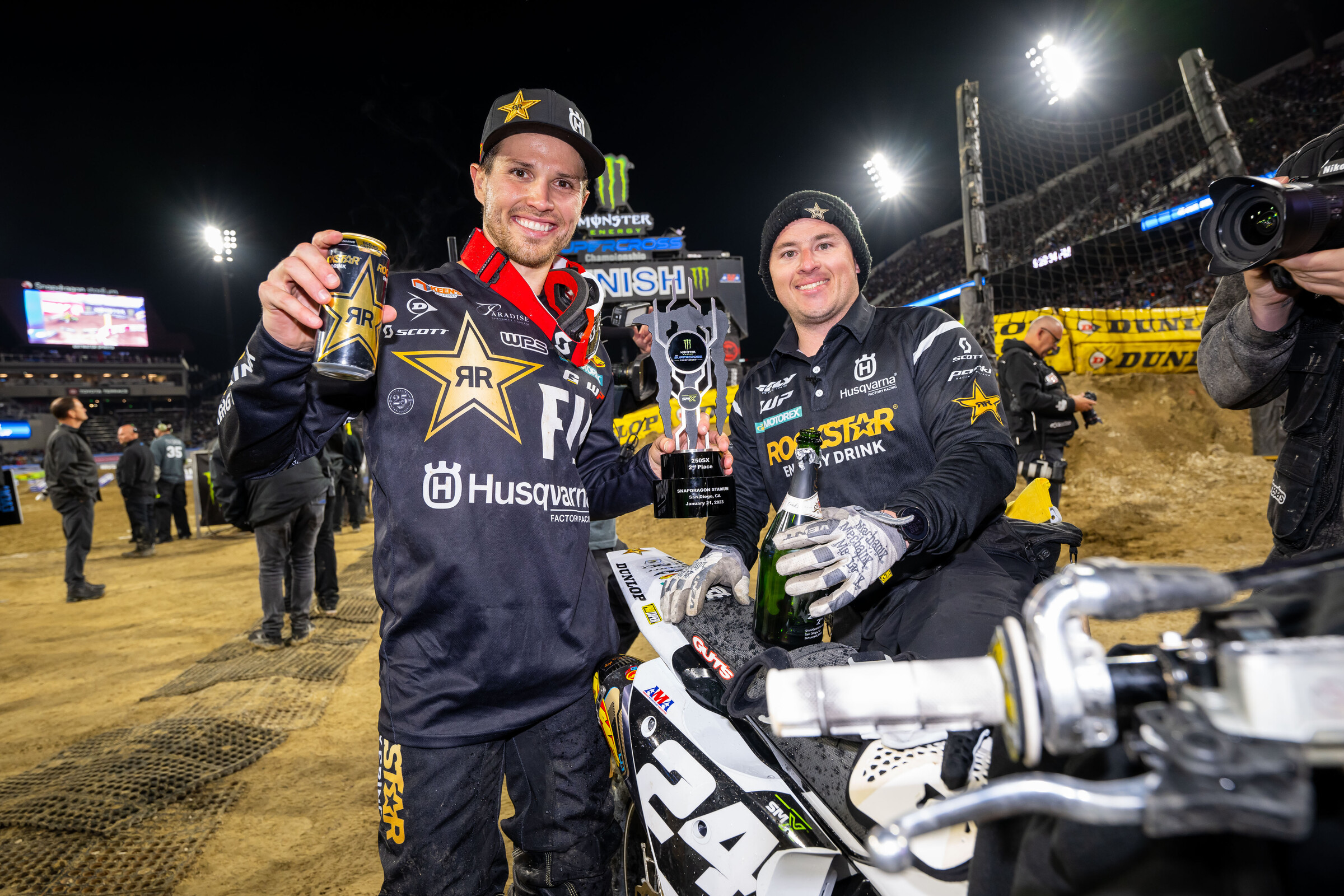 Hampshire with his mechanic Anthony Amos.