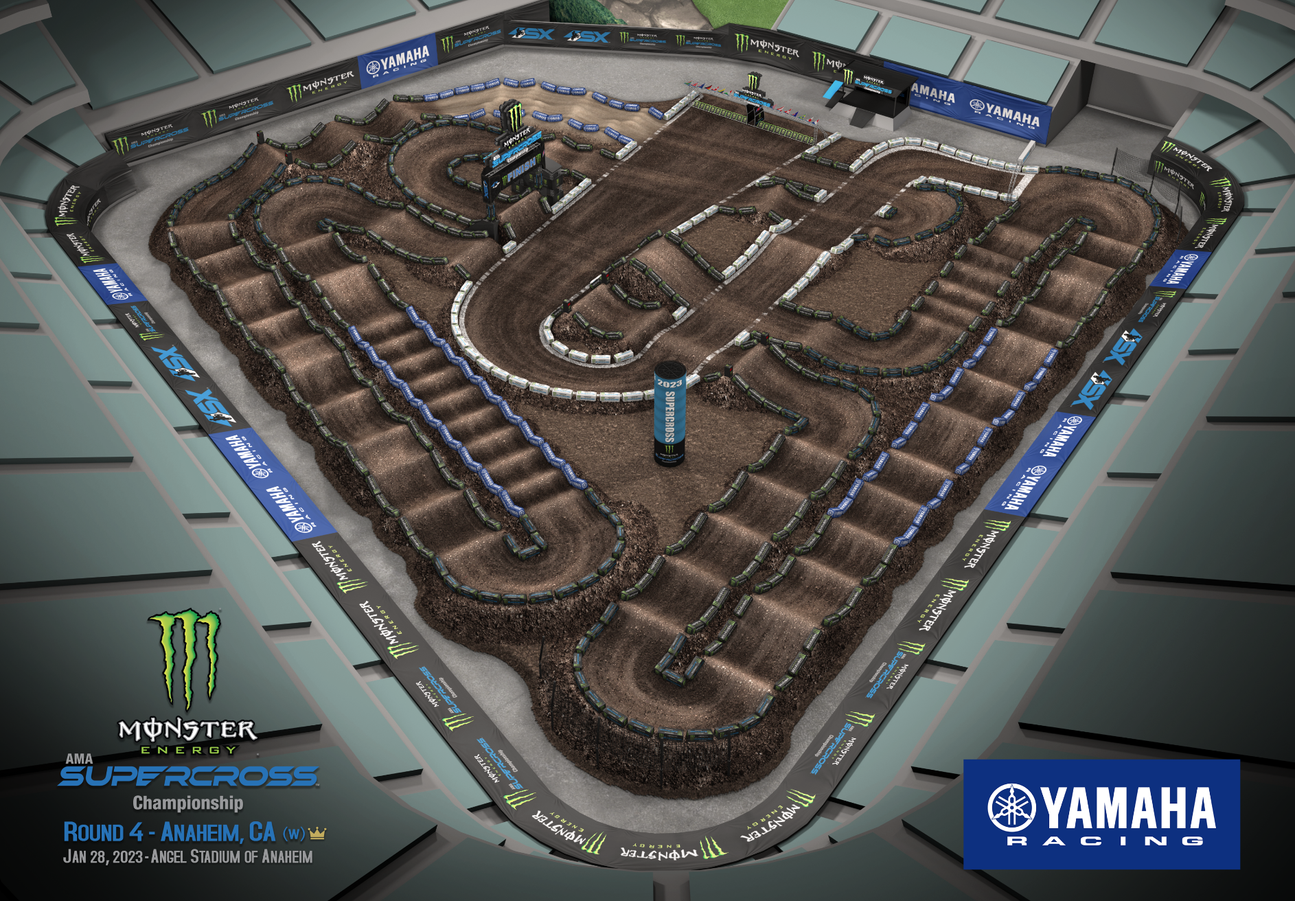 2023 Anaheim 2 Supercross Animated Track Map - Racer X