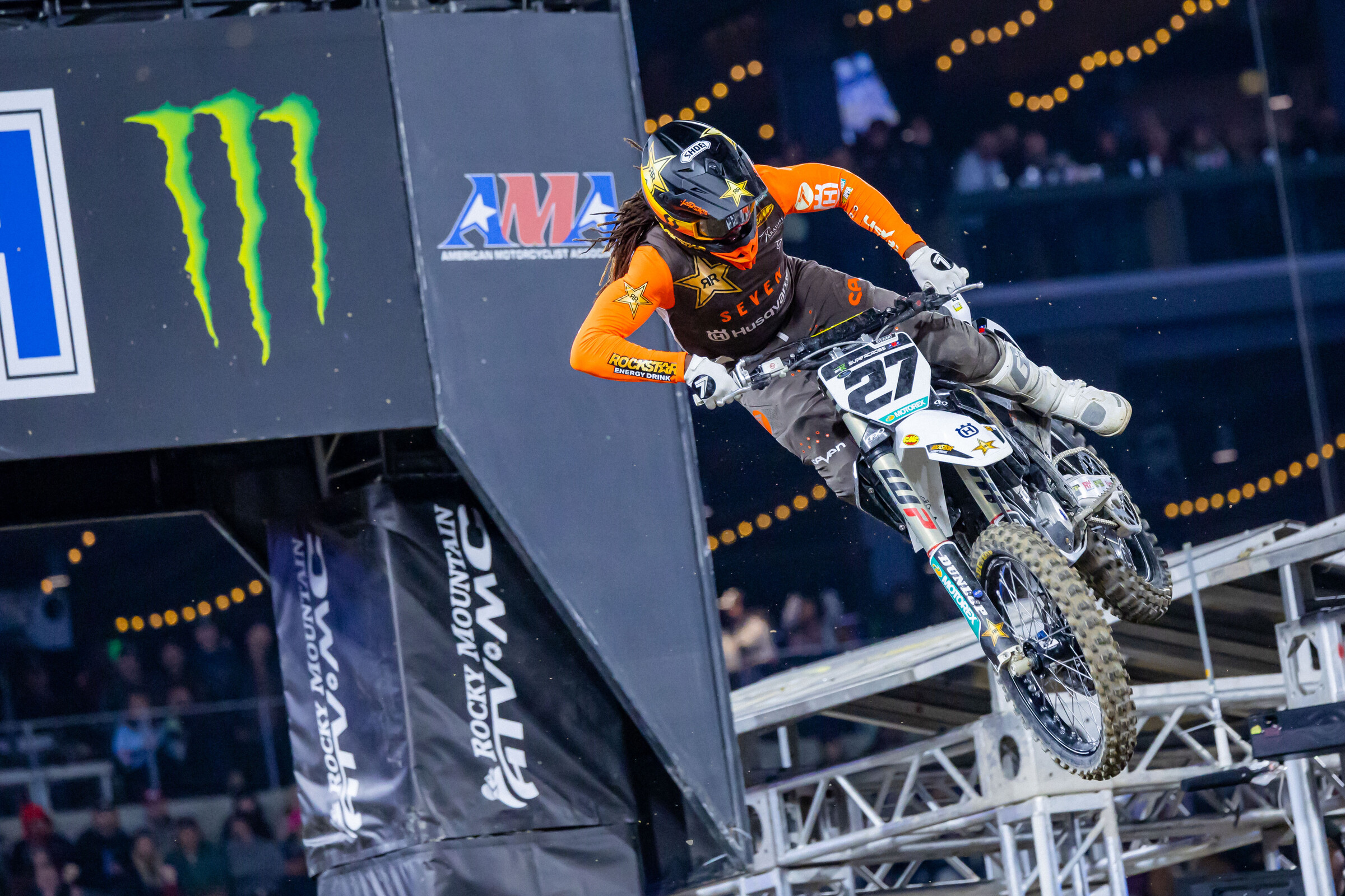 Malcolm Stewart was blazing fast in his heat race at the San Diego Supercross. Unfortunately, for the second race in a row his night ended with a crash and finish of 15th or worse. Bummer for Mookie and his squad.