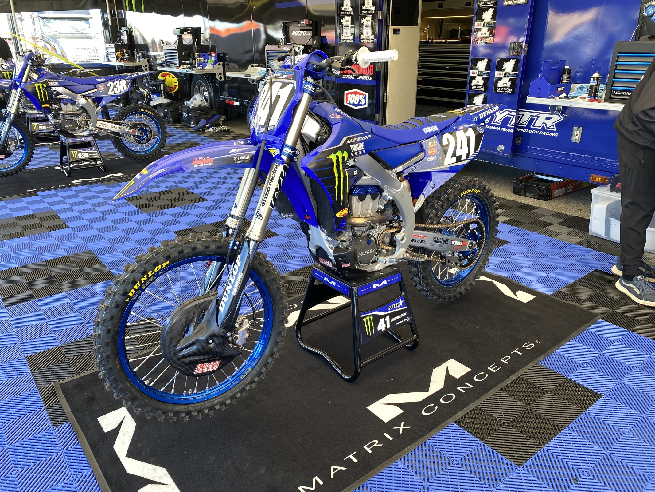 Daxton Bennick's Yamaha YZ250F.