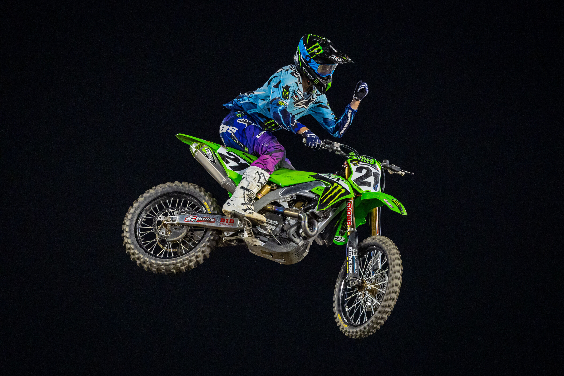 Jason Anderson collected a win in 450SX Race 2 and a second place overall on the night.