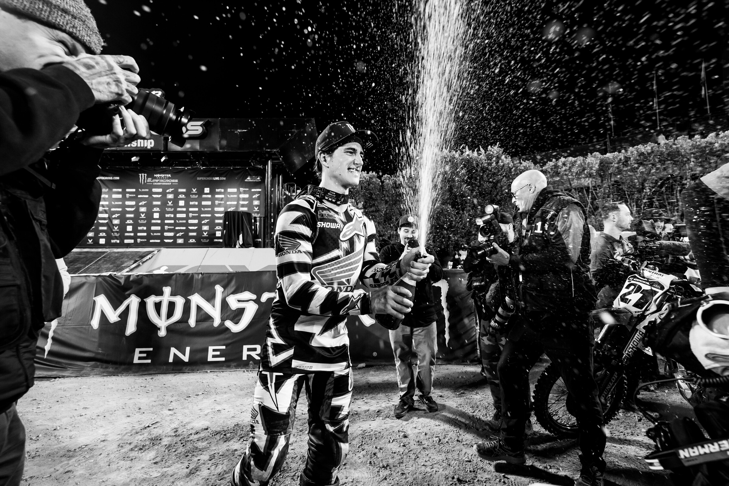 Sexton celebrates his second podium in the first three races of 2023.