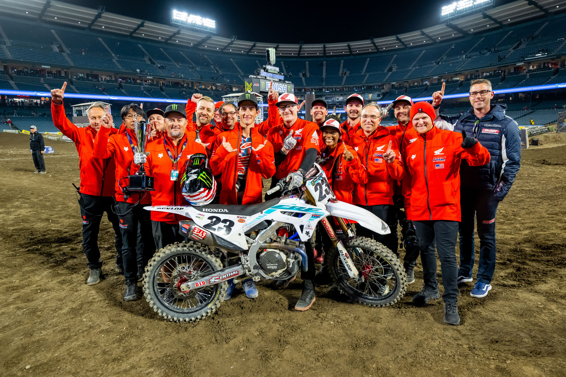 Sexton and the Honda HRC squad.