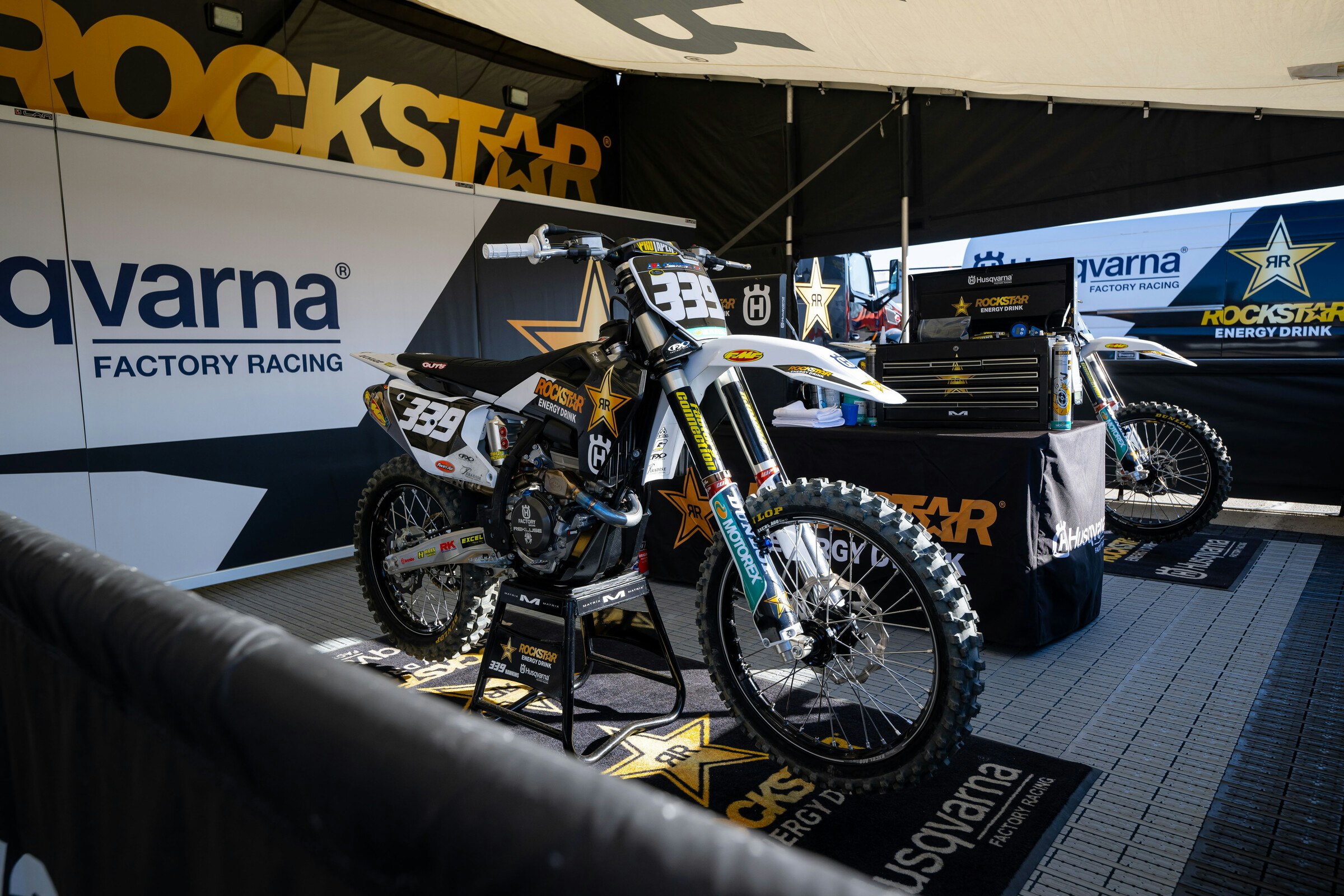 Rockstar Energy Husqvarna Factory Racing Draft in Hawkins For 250SX East Opener
