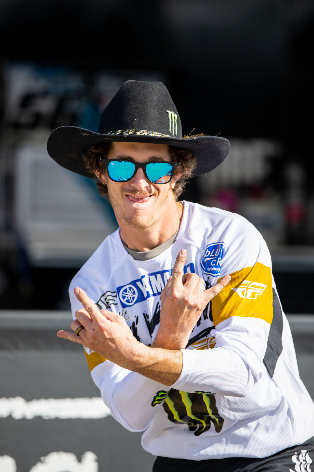 Jarryd McNeil also looks ready for some honky-tonk SX.