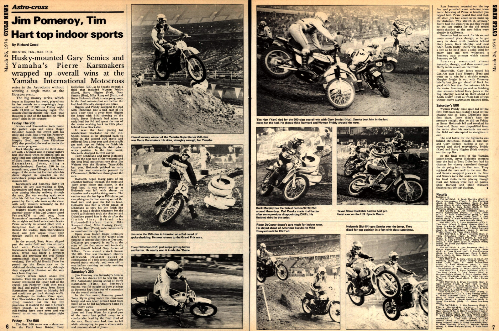 1974 Houston Astrodome in Cycle News