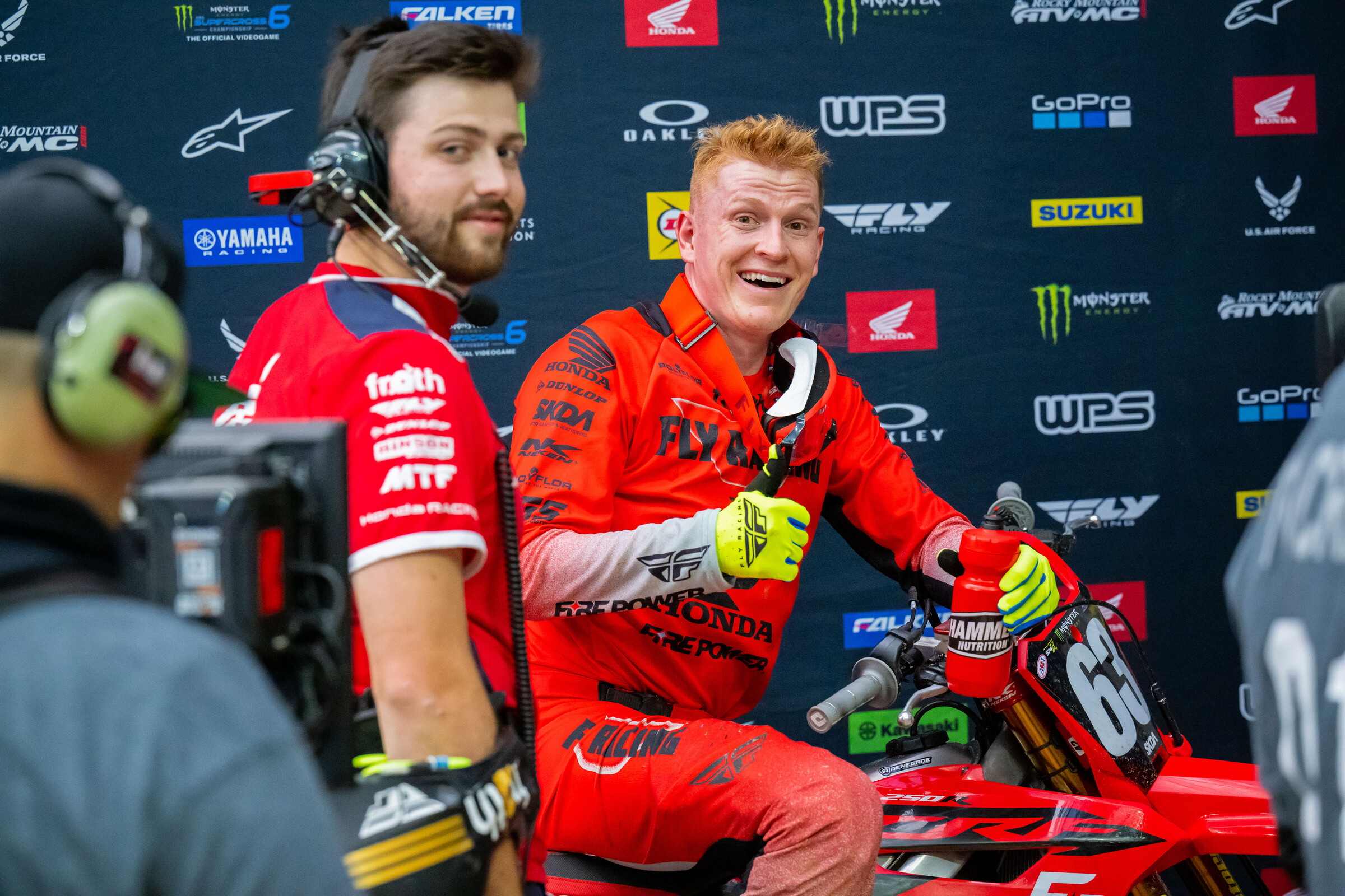 Anstie was all smiles after setting the fastest lap in timed qualifying, both sessions. 