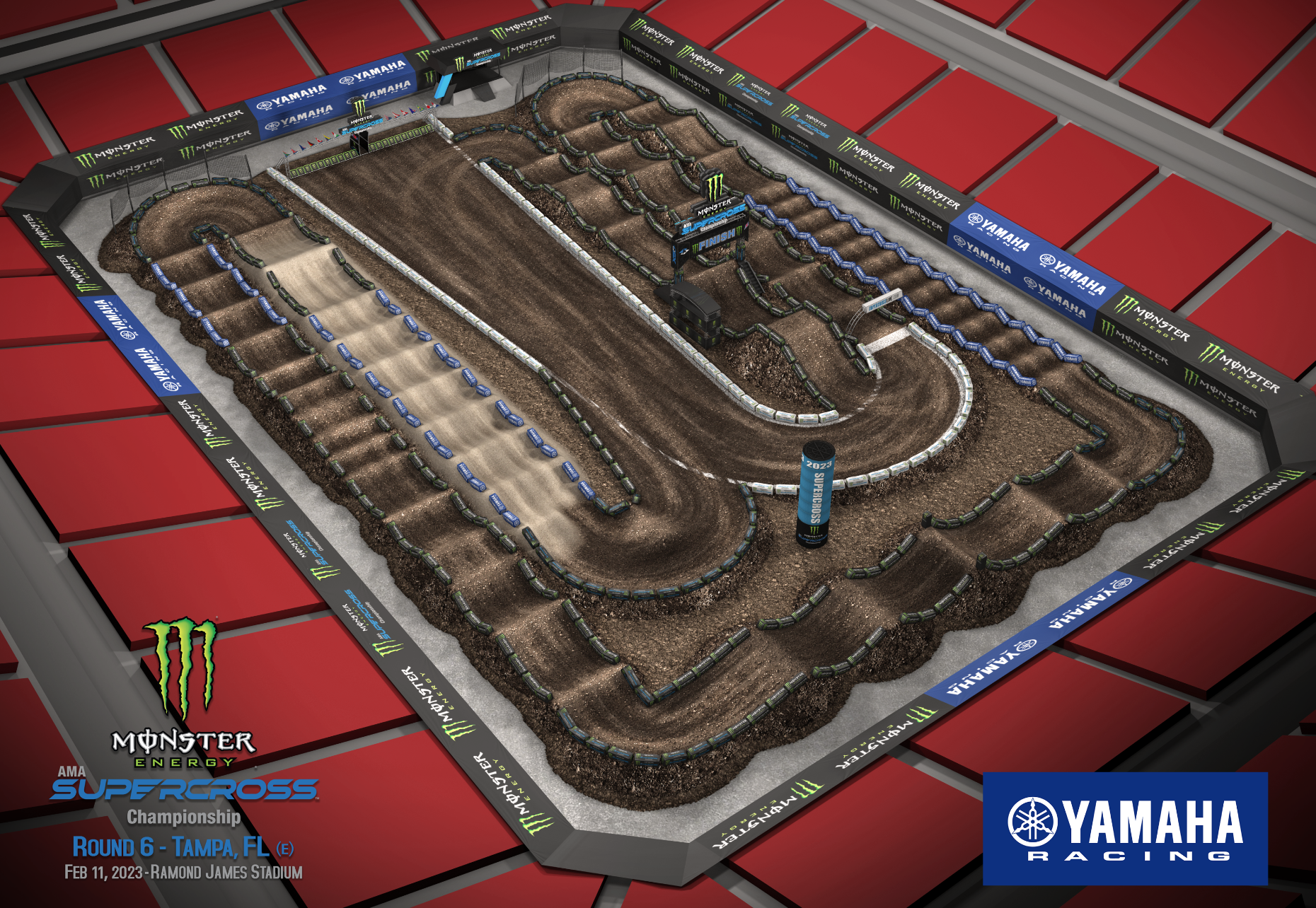 The 2023 Tampa Supercross layout.