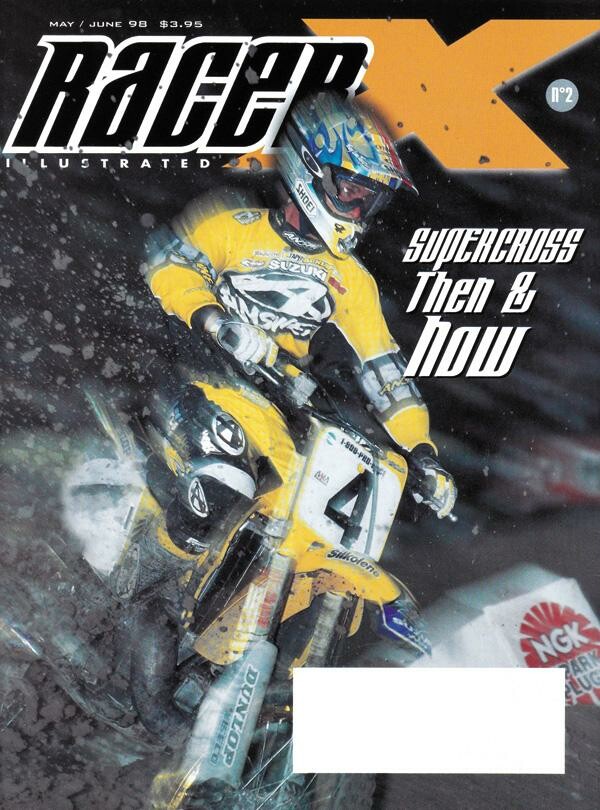 Larry Ward won a rain soaked Tampa Supercross in 1998 narrowly defeating a hard charging Ezra Lusk.
