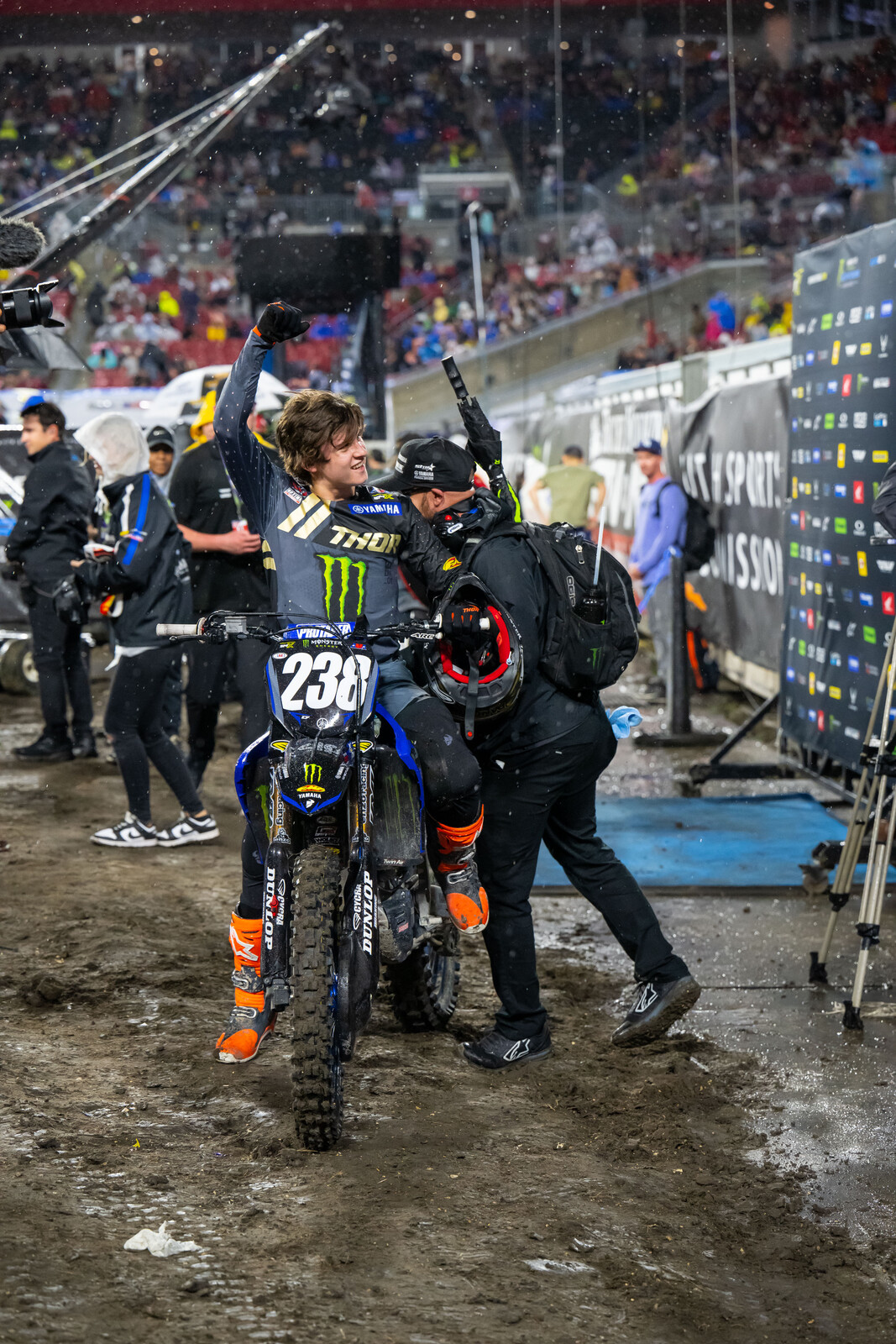 Haiden Deegan claimed his maiden AMA Supercross heat race win in just his second start. He finished fourth in the main event for the second consecutive week.