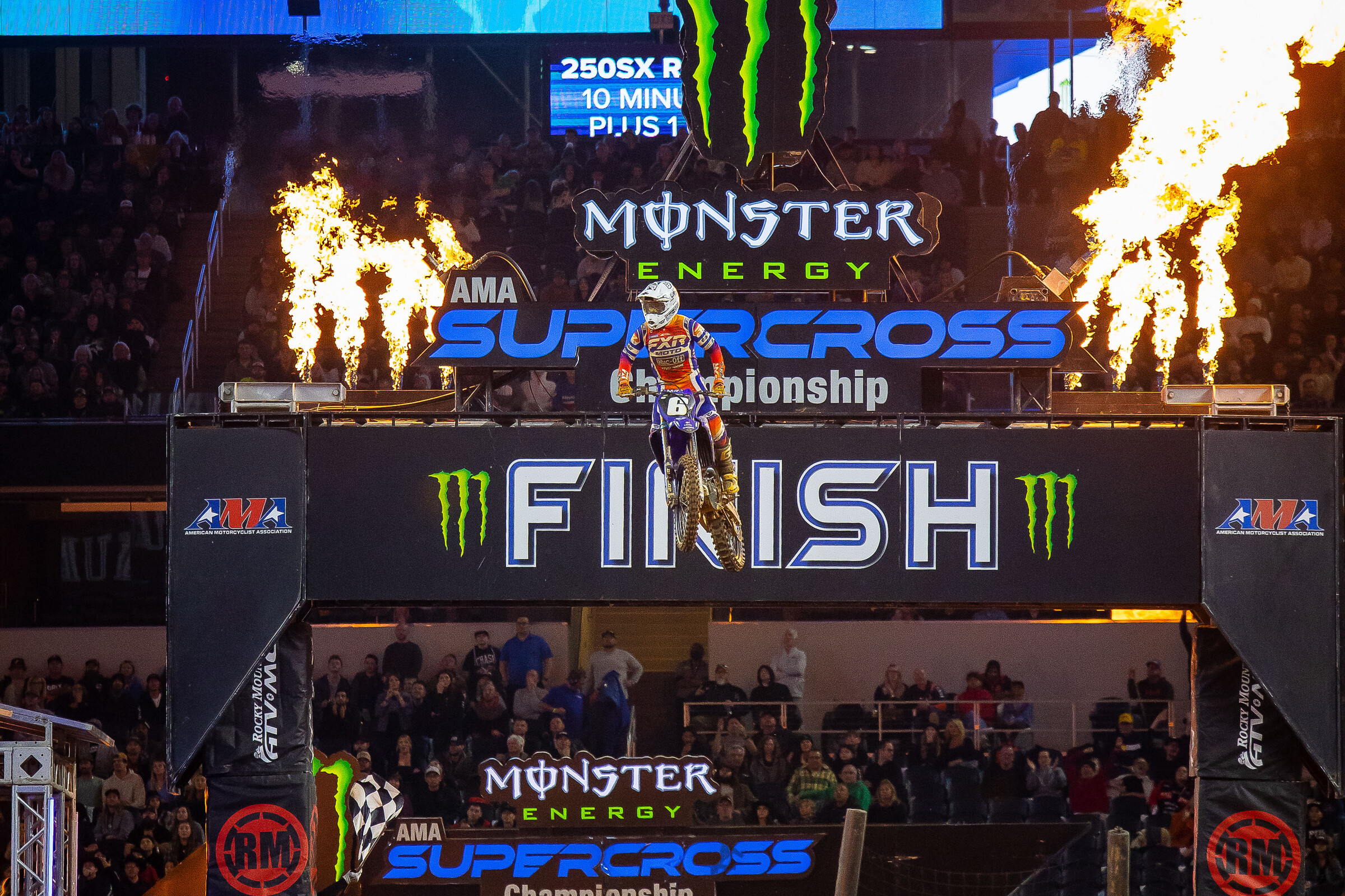 Jeremy Martin did not celebrate over the finish line because he had no idea he won the third race. 