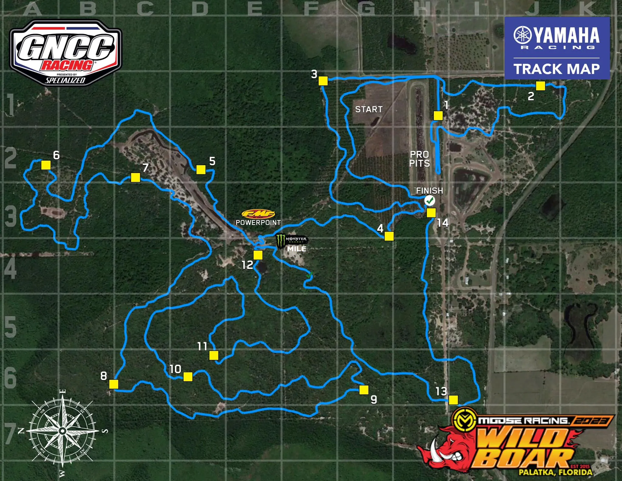 The 2023 Wild Boar GNCC track map.