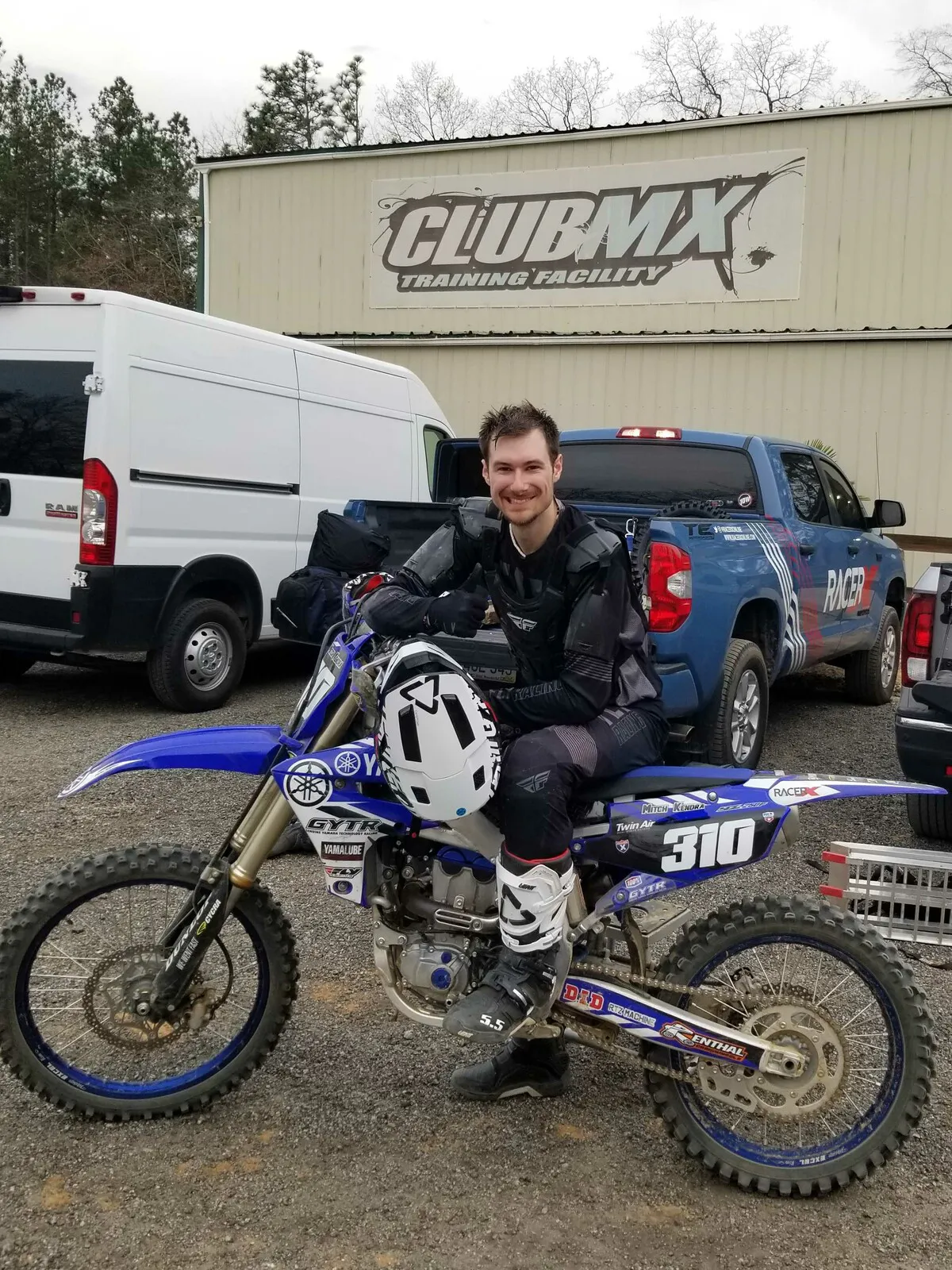 Mitch Kendra during a Racer X riding stop at ClubMX on the way to Daytona Bike Week.