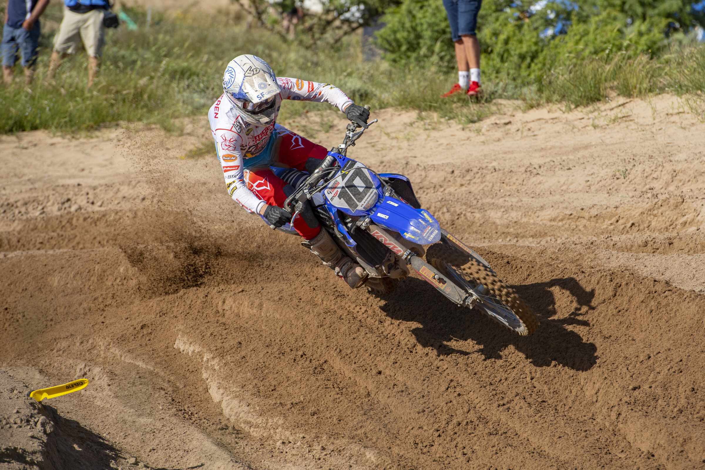 Calvin Vlaanderen with the Gebben Van Venrooy Yamaha team in 2022.