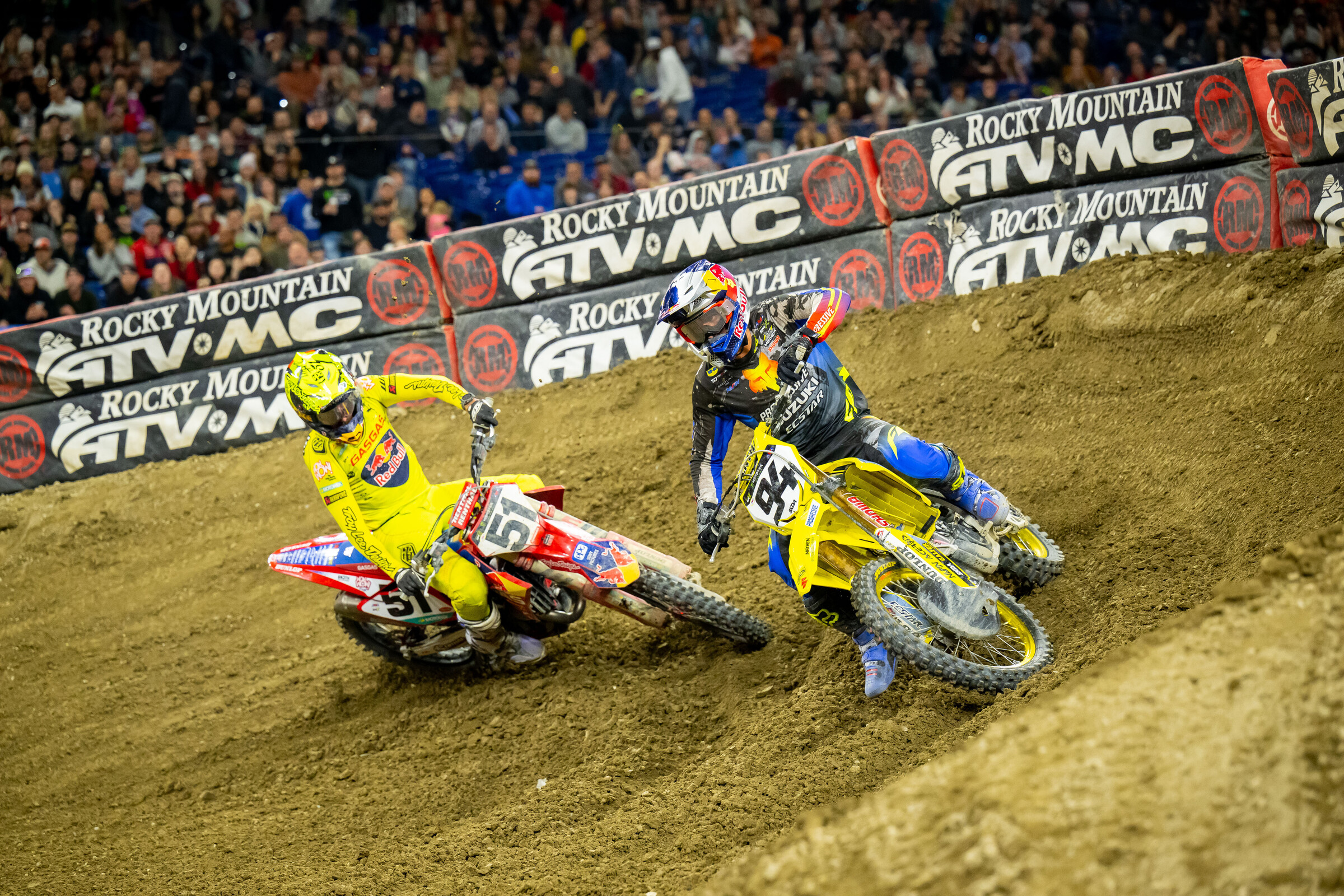 Roczen had to deal with late-race heat from Justin Barcia.