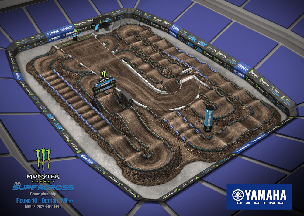 2023 Detroit Supercross Animated Track Map, avant-première avec Phil Nicoletti