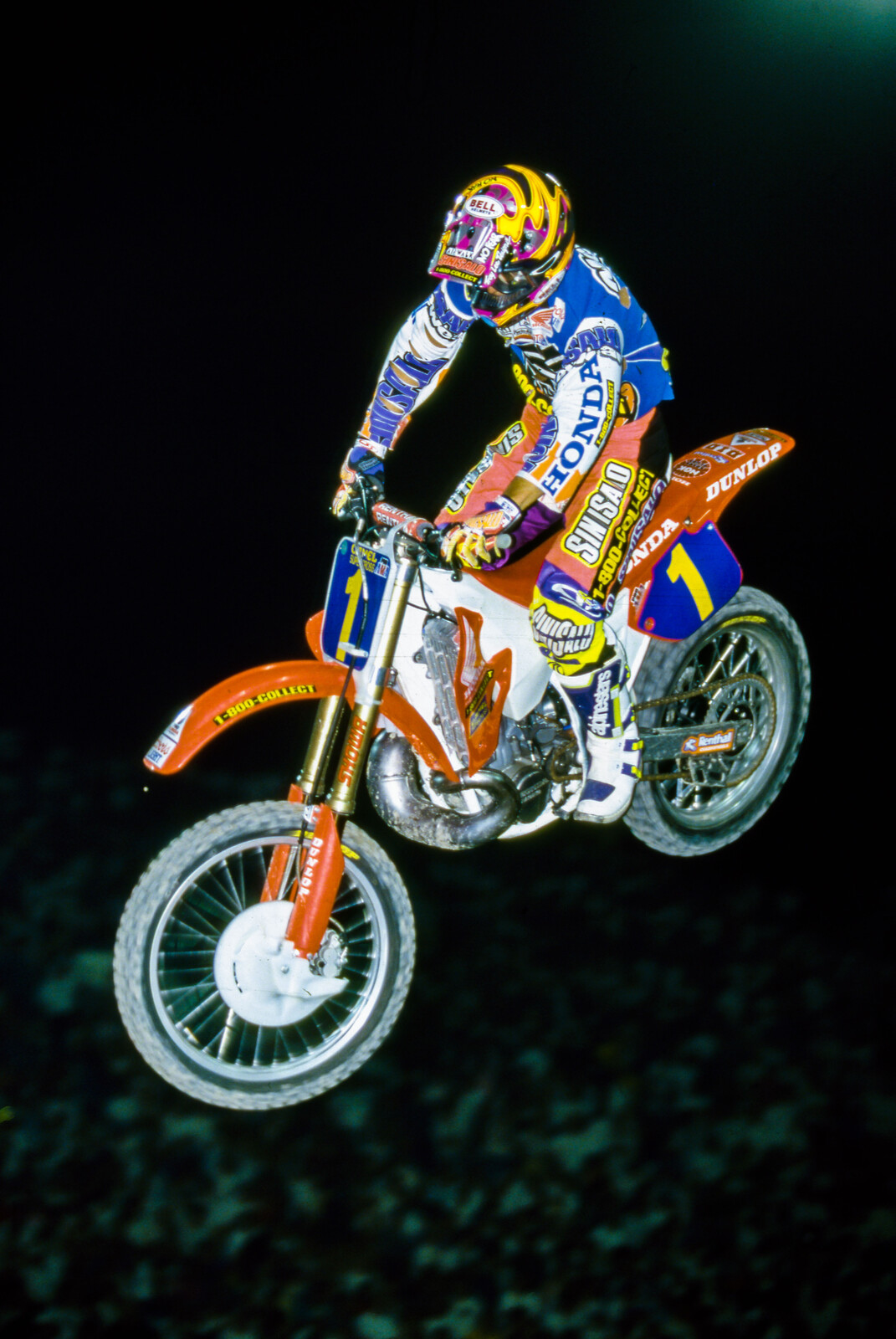 Jeremy McGrath rocking the blue and gold plate