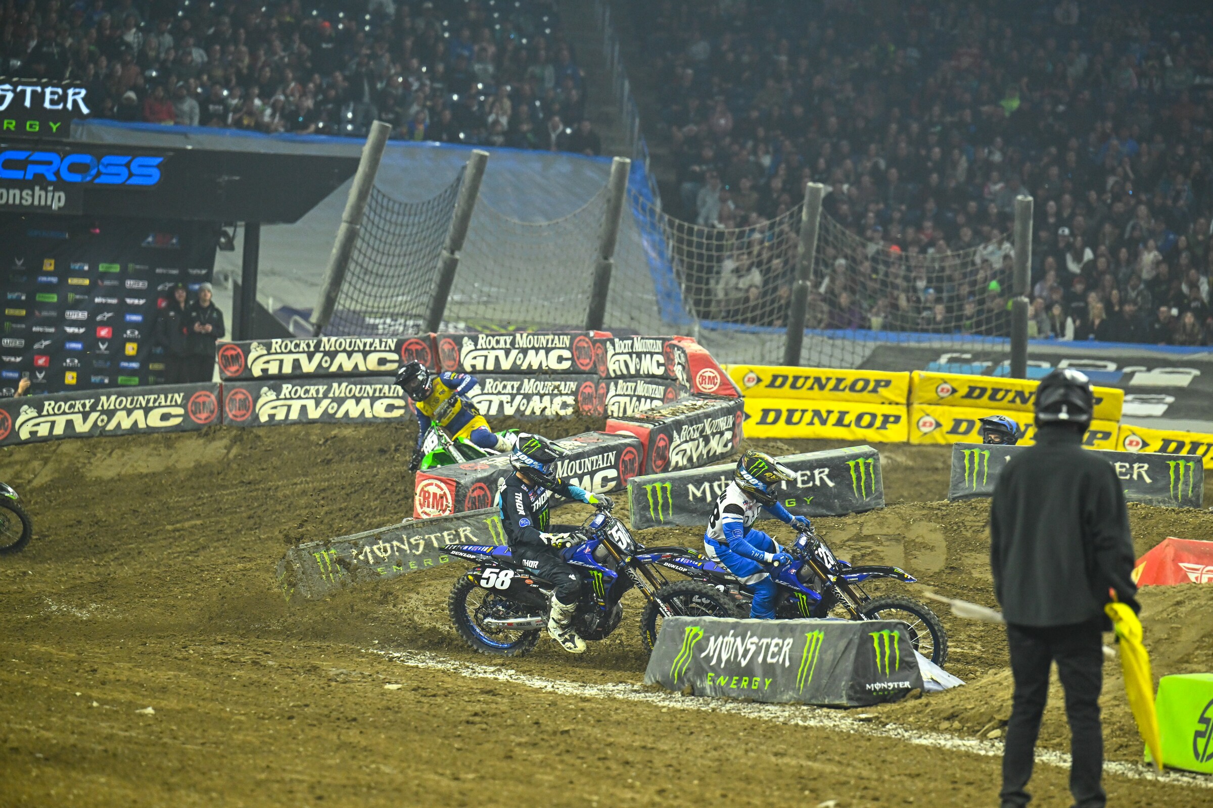 Teammates Jordon Smith and Haiden Deegan right before Smith went down.