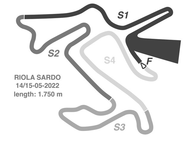Track map Riola Sardo 2022 version.