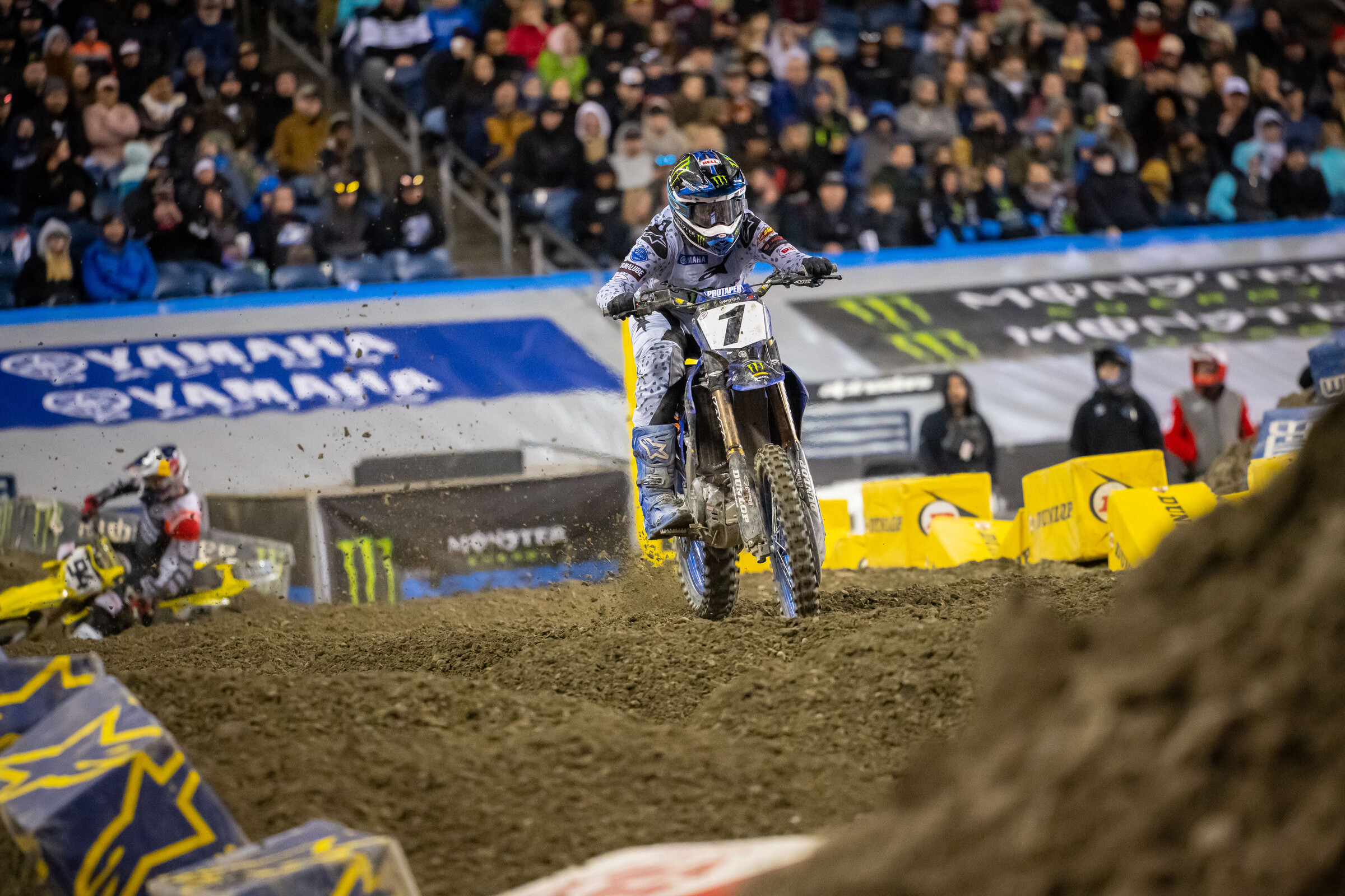 Eli Tomac with his blitzing fast line through the whoops. 