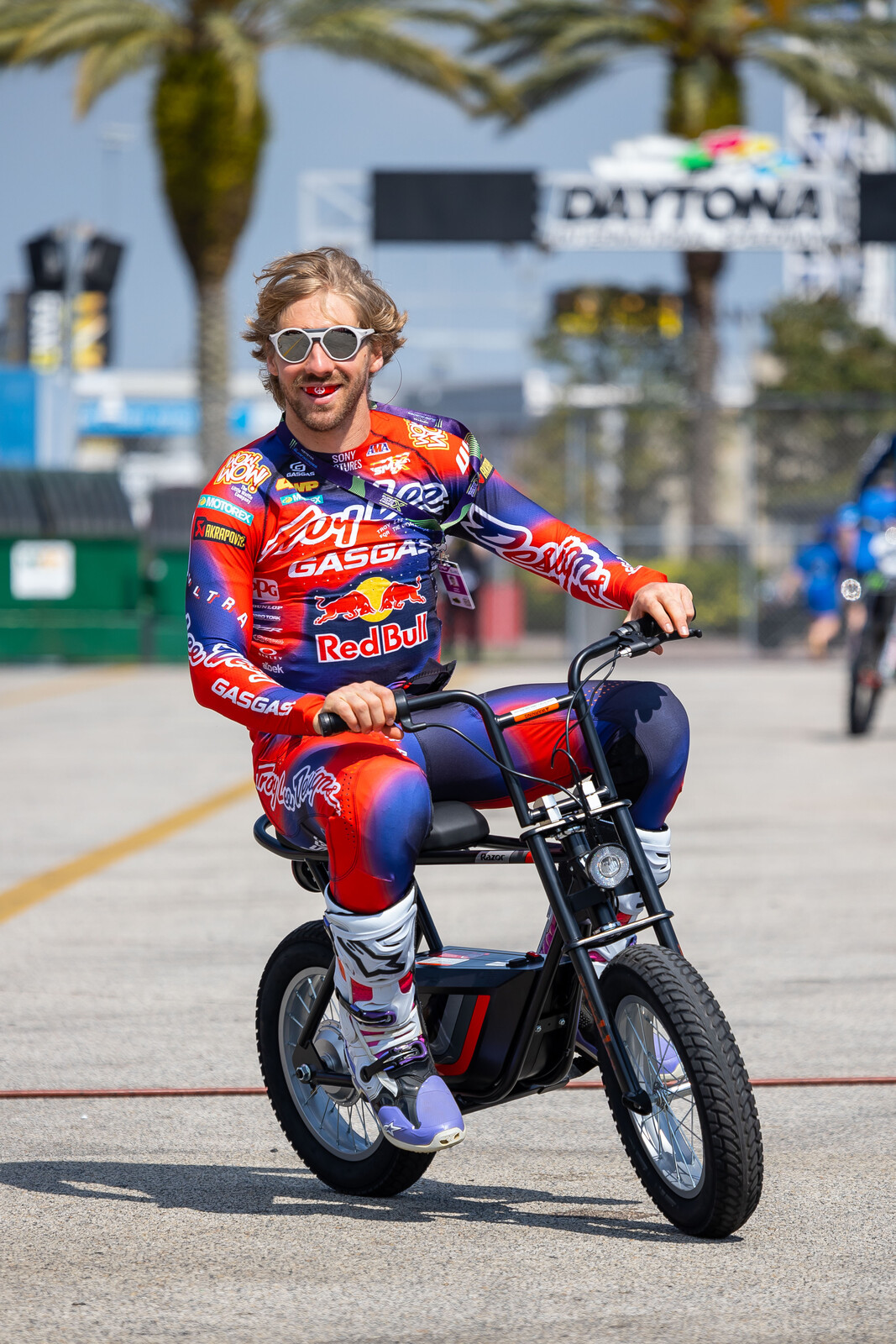 Justin Barcia was just one of the countless infield pit-bike riders. 