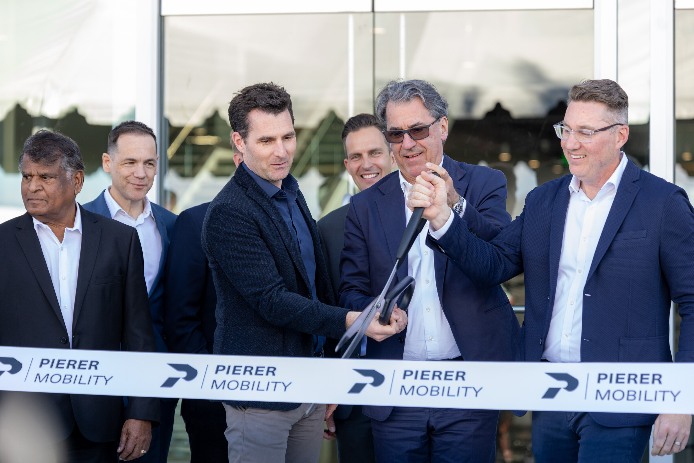Stefan Pierer ready to cut the ribbon on the new North American HQ in California.
