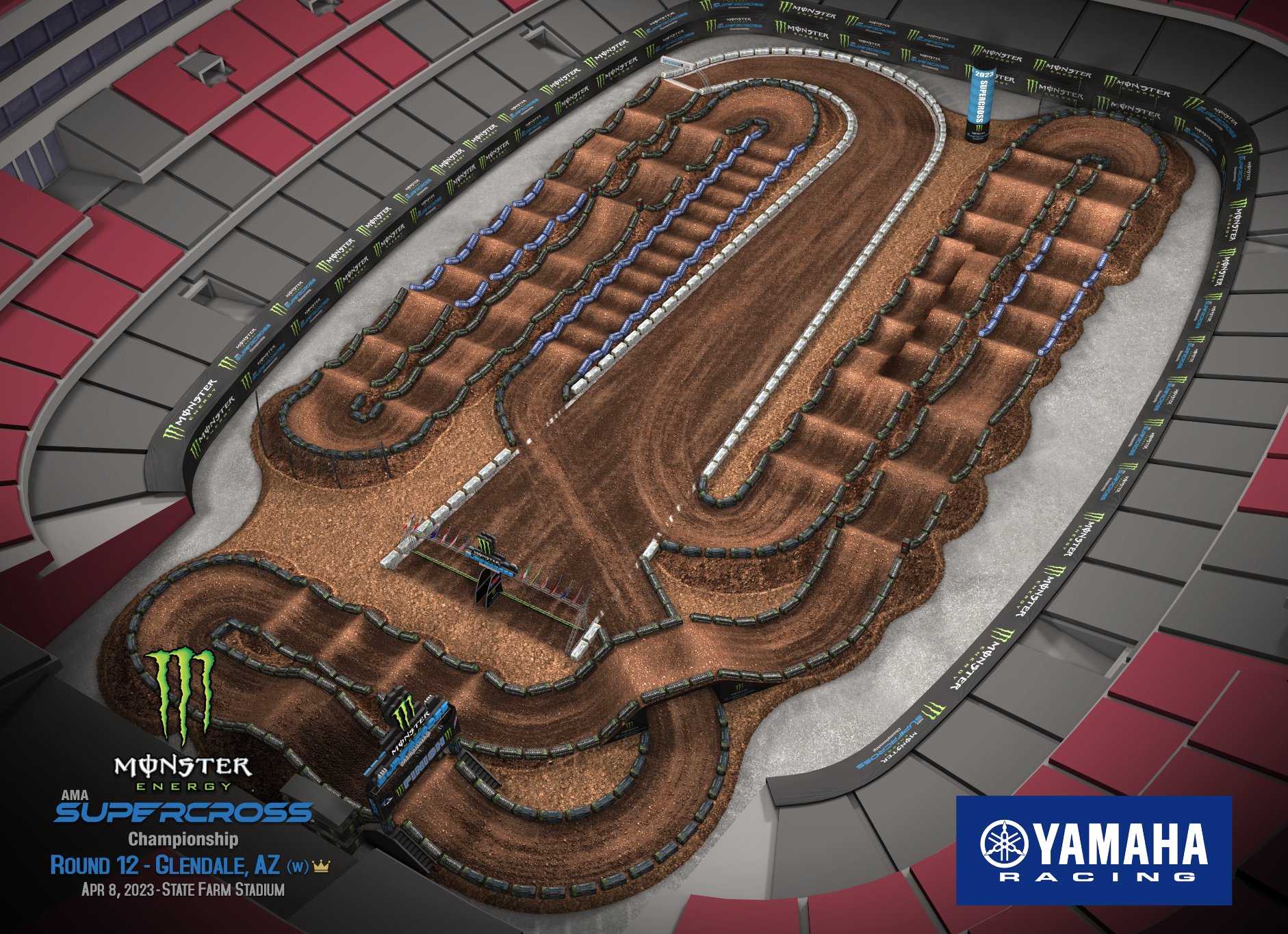 2023 Glendale SX track map.