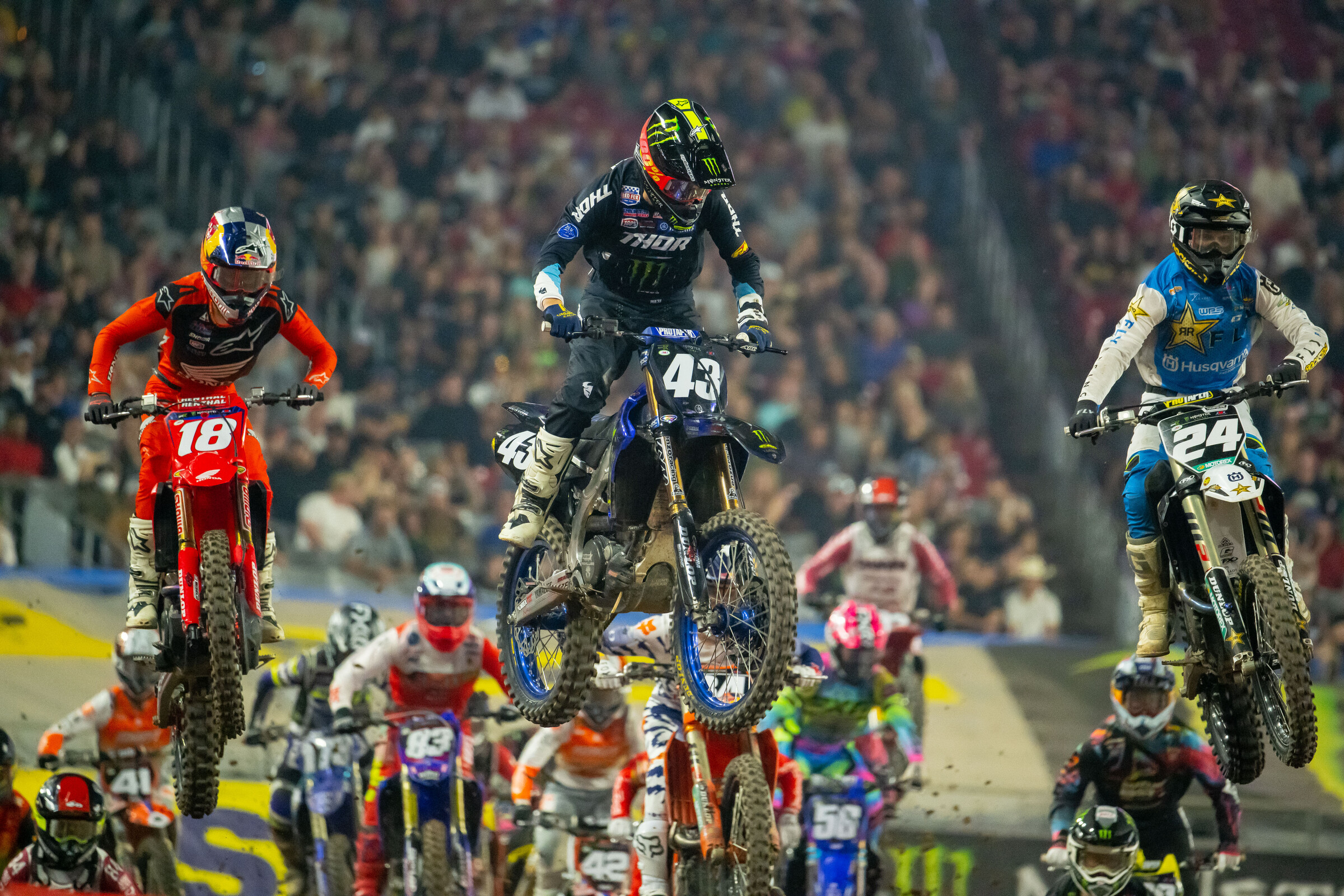 Levi Kitchen leads the field.