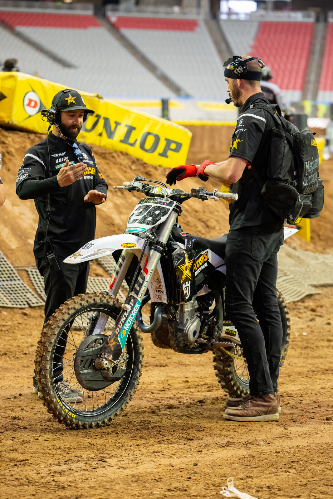 Craig's crew with his machine following the crash.