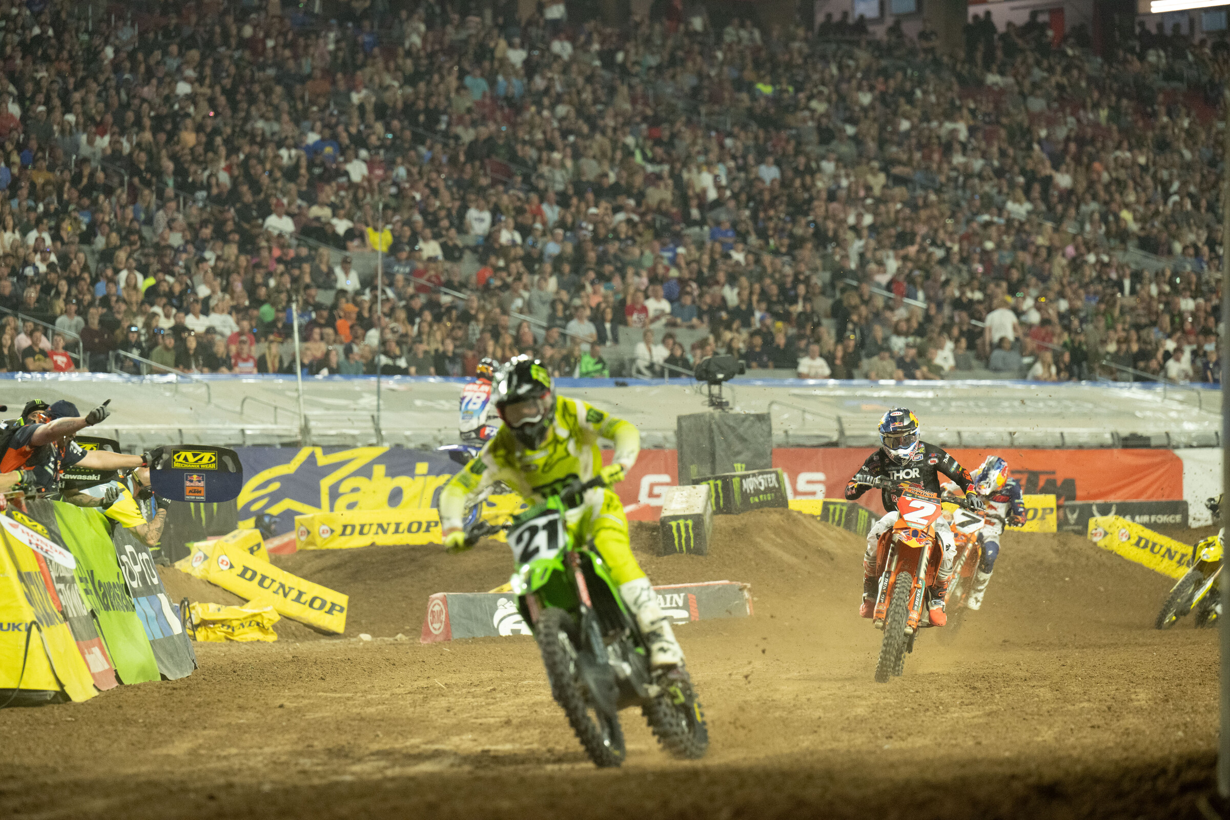 Jason Anderson leads Cooper Webb. 