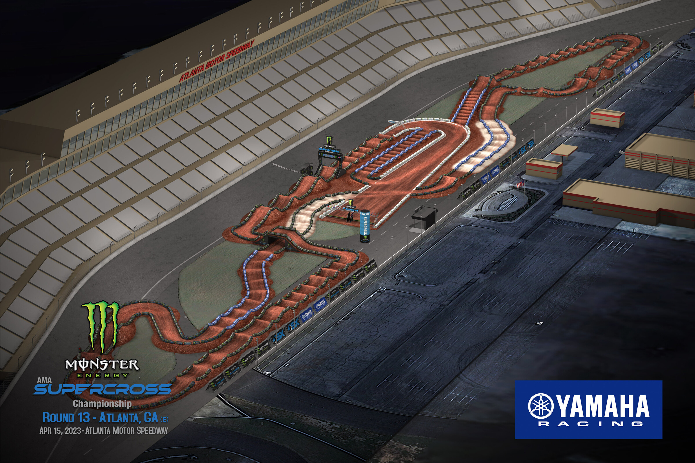 The 2023 Atlanta Supercross layout.