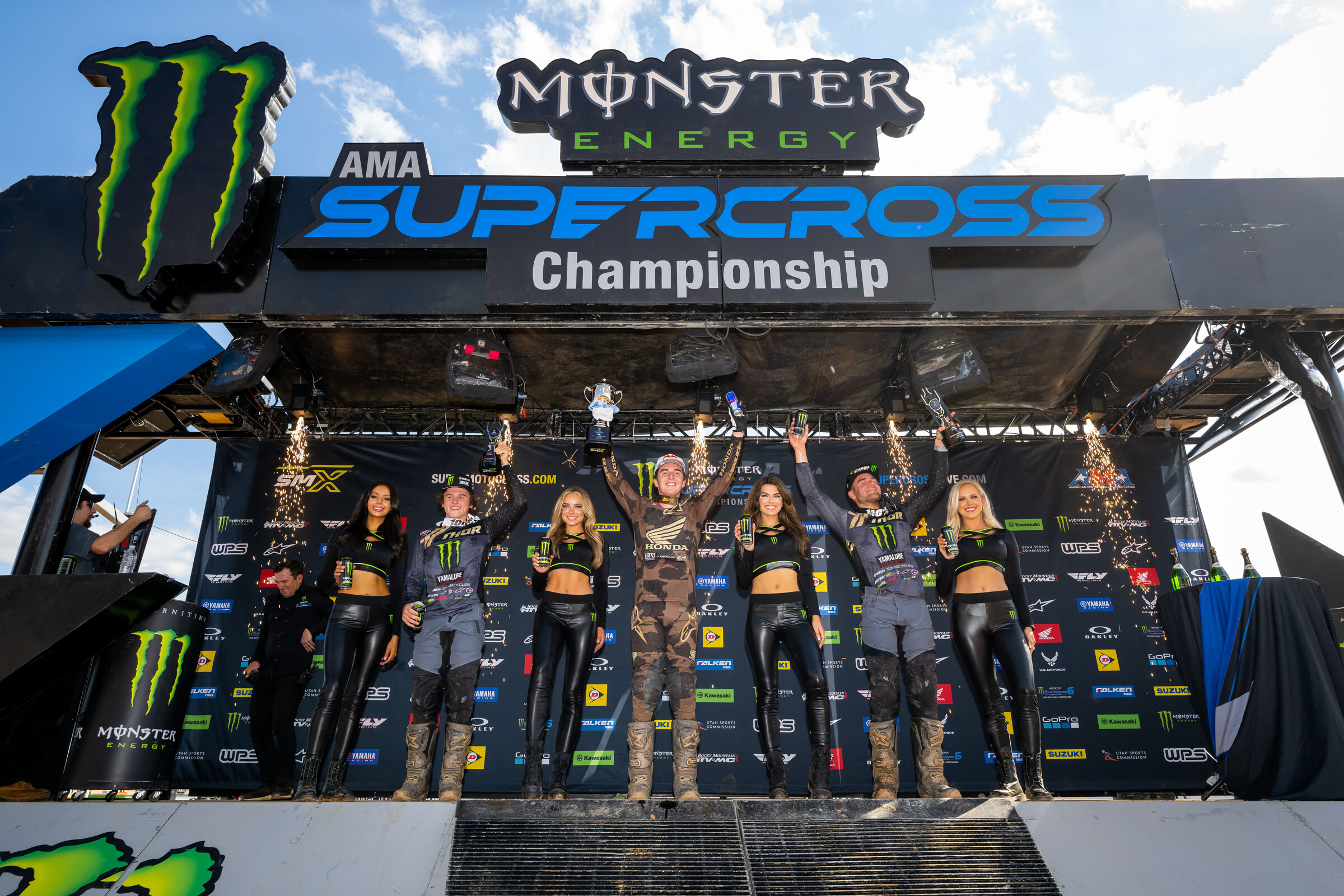 The 250SX main event podium.
