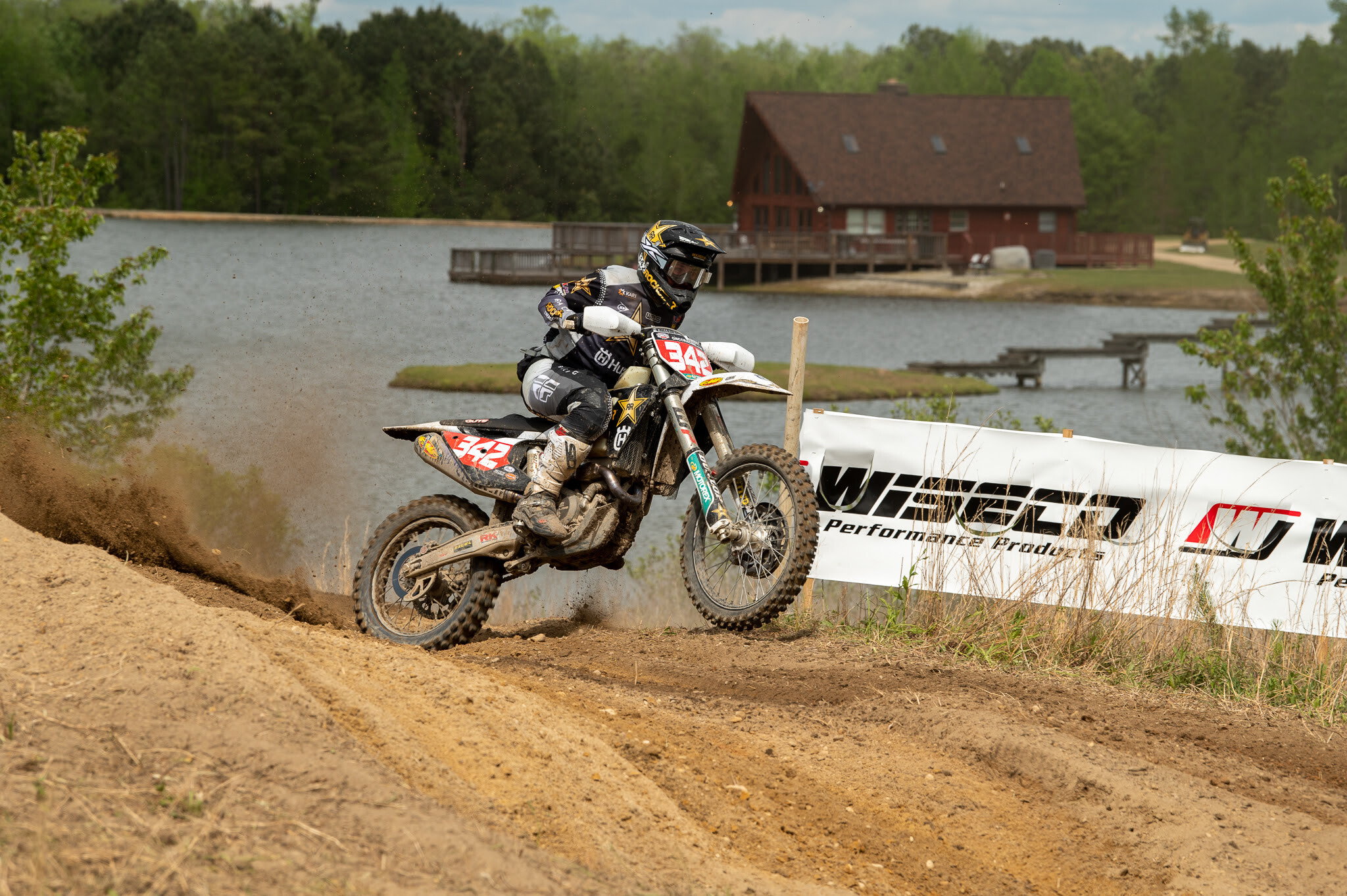Craig DeLong (Rockstar Energy Husqvarna Factory Racing) held the early lead, and would continue to battle for second overall at round five.