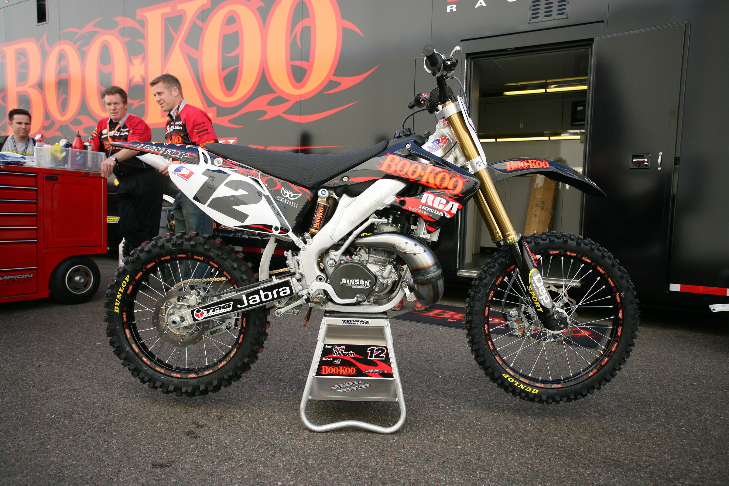 David Vuillemin's bike at the 2006 Phoenix Supercross.