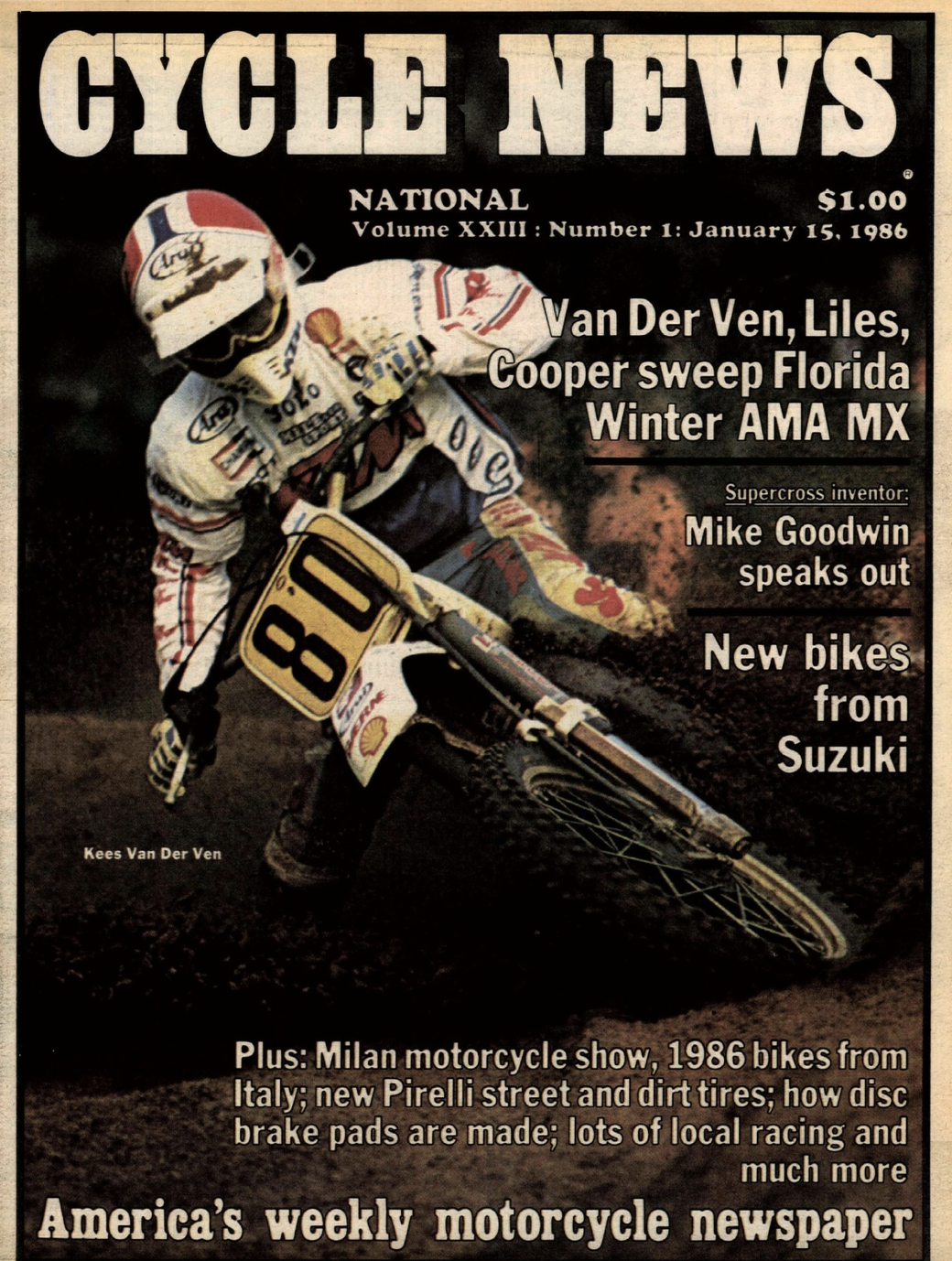 Kees Van der Ven Cycle News cover.