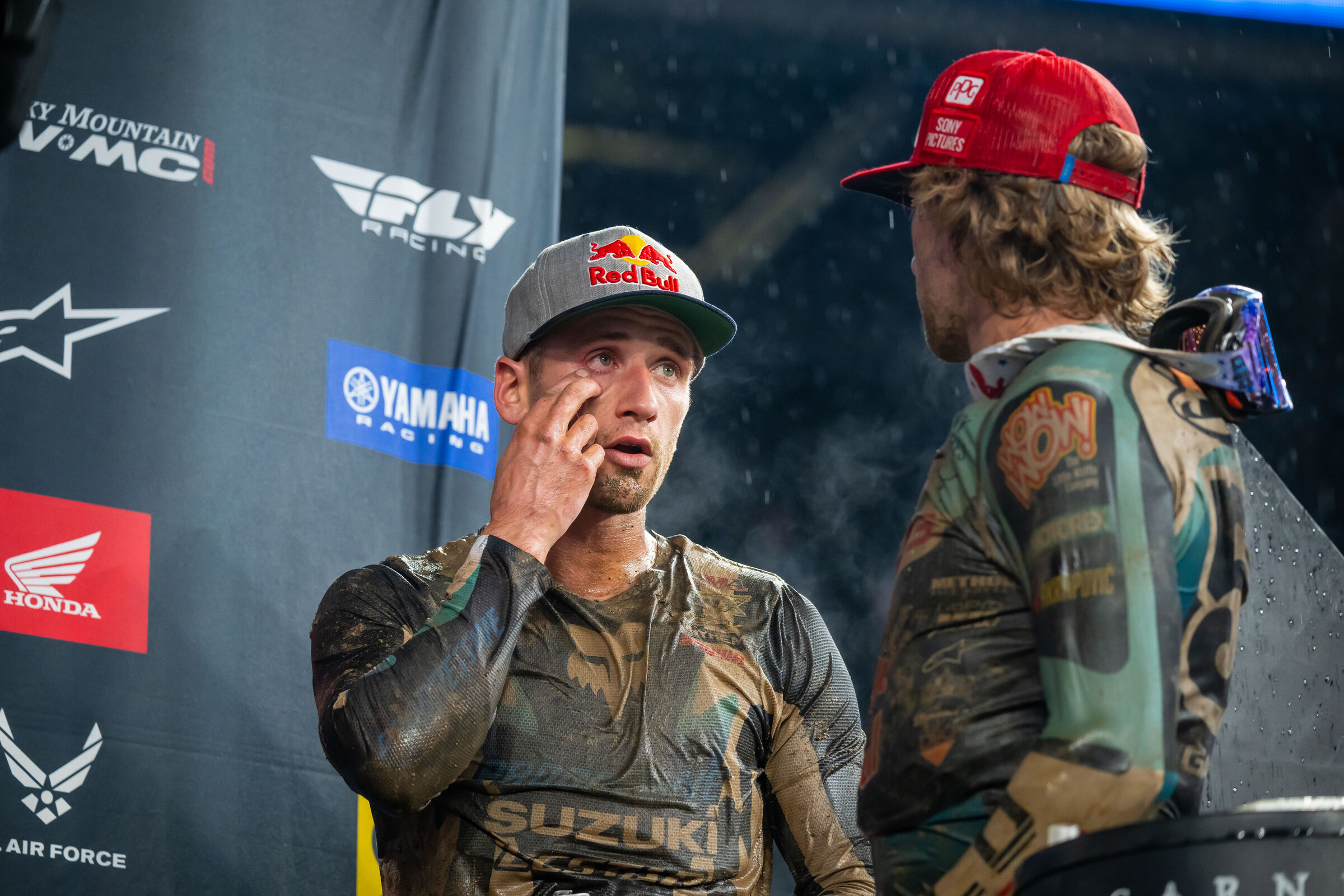 Ken Roczen and Justin Barcia after the race.