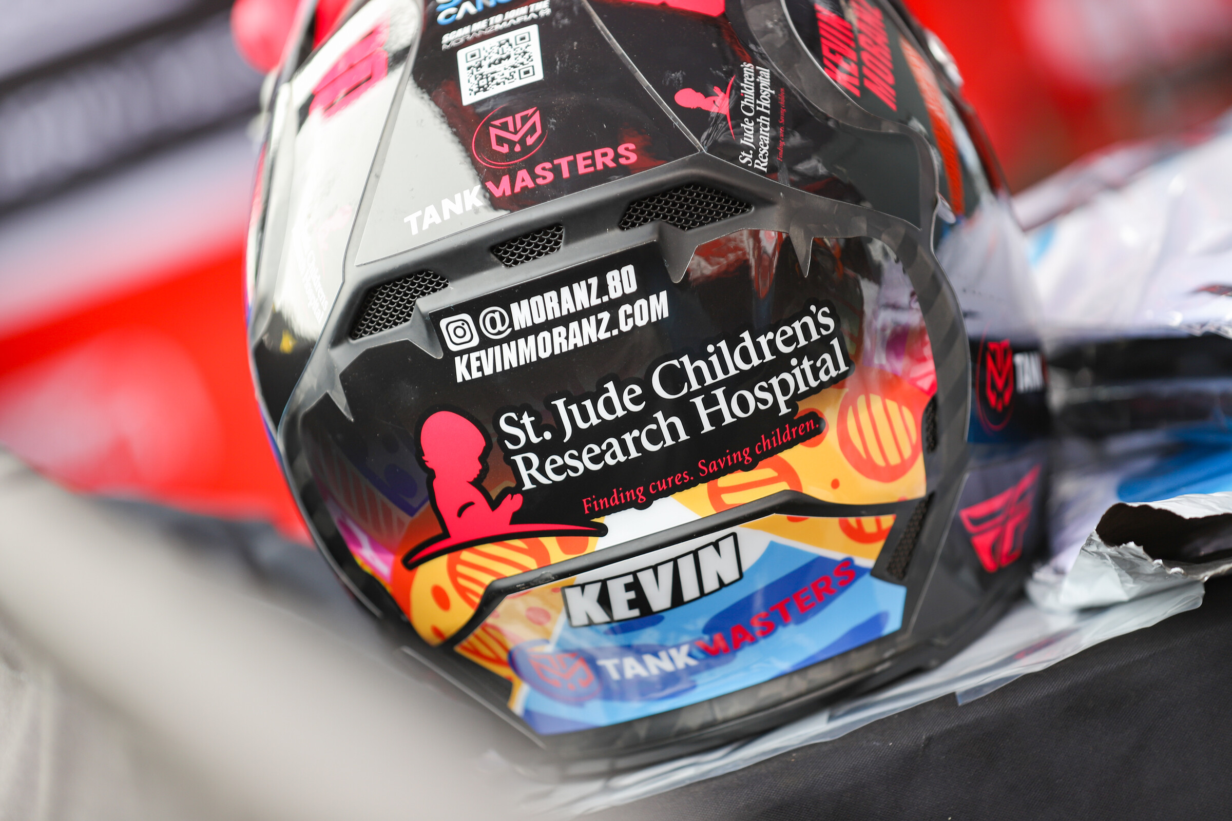 Kevin Moranz's helmet.