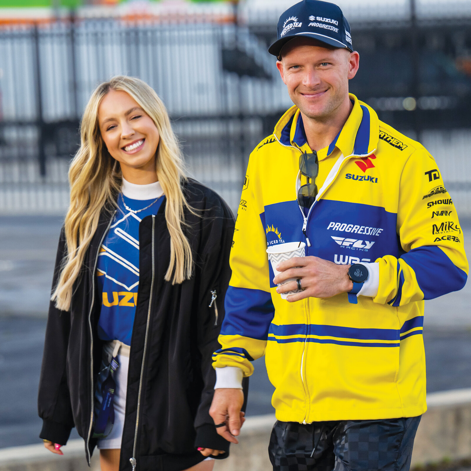 Shane and Joy McElrath enjoying a Daytona pit walk.