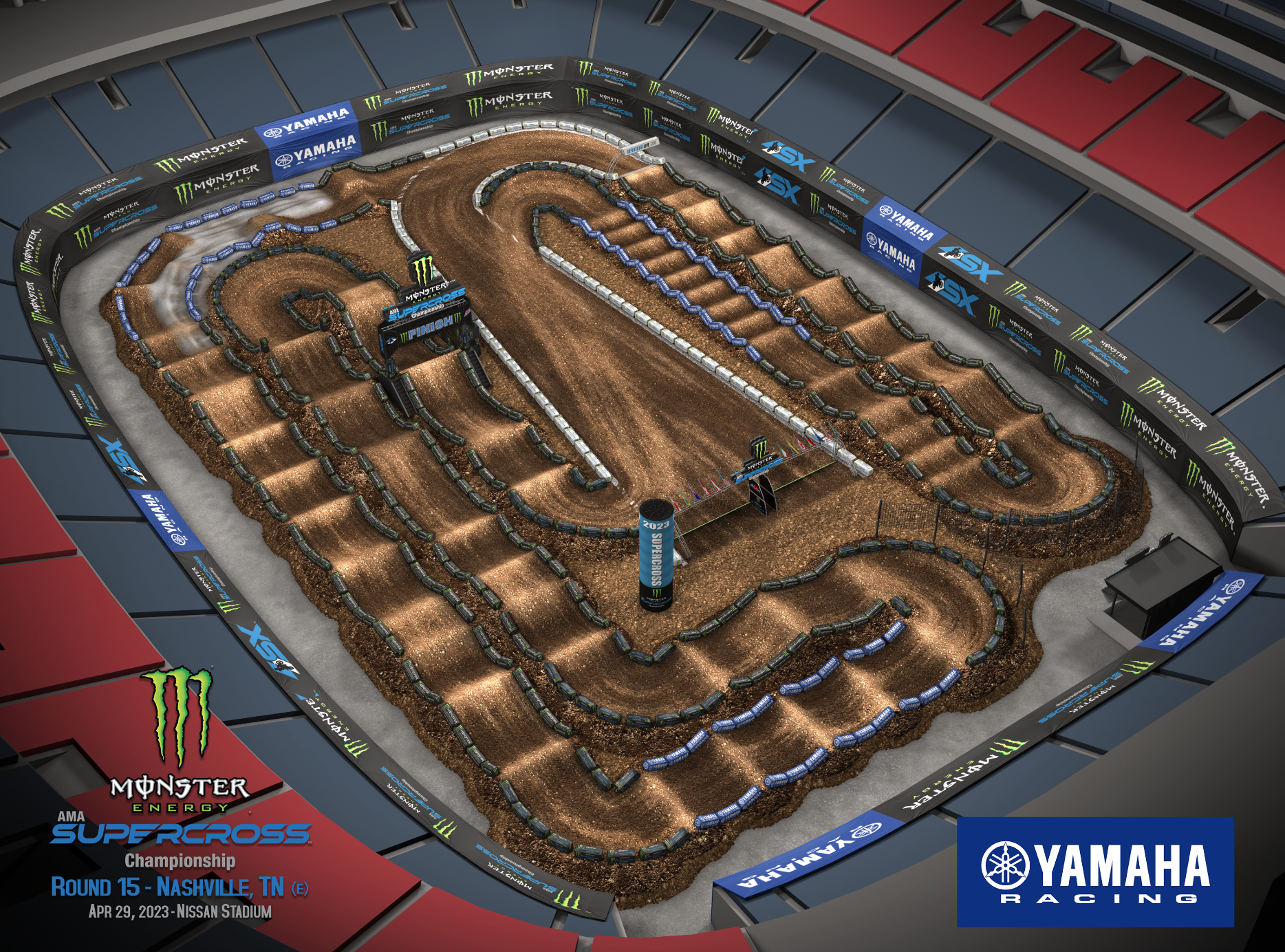 2023 Nashville SX track map.