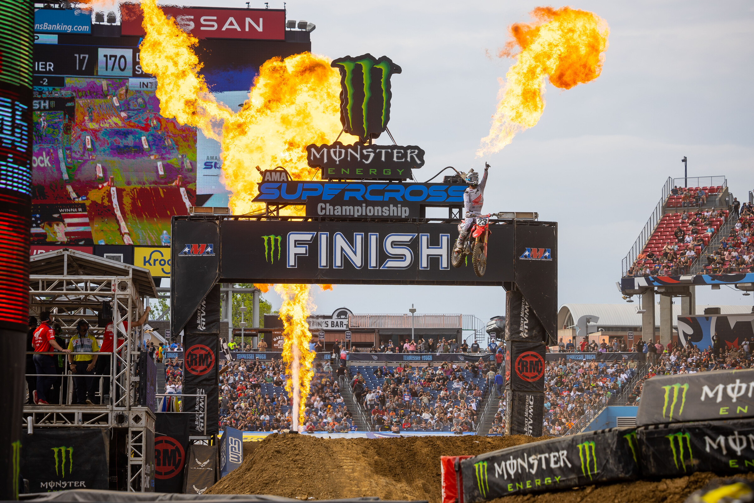 Chase Sexton took his fourth win of the season in Nashville, and moved into second in the points.