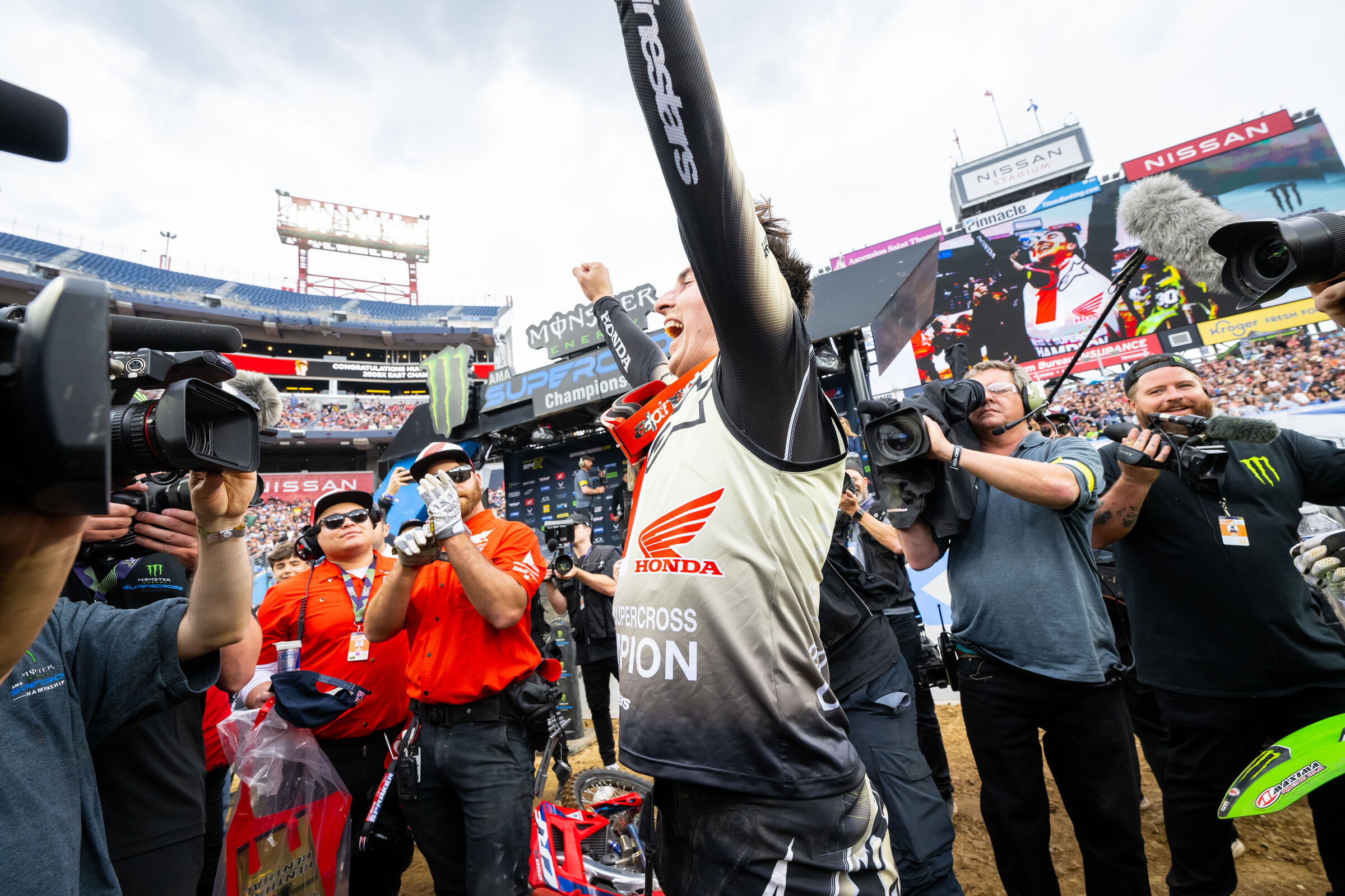 Hunter Lawrence is now a Monster Energy AMA Supercross Champion.