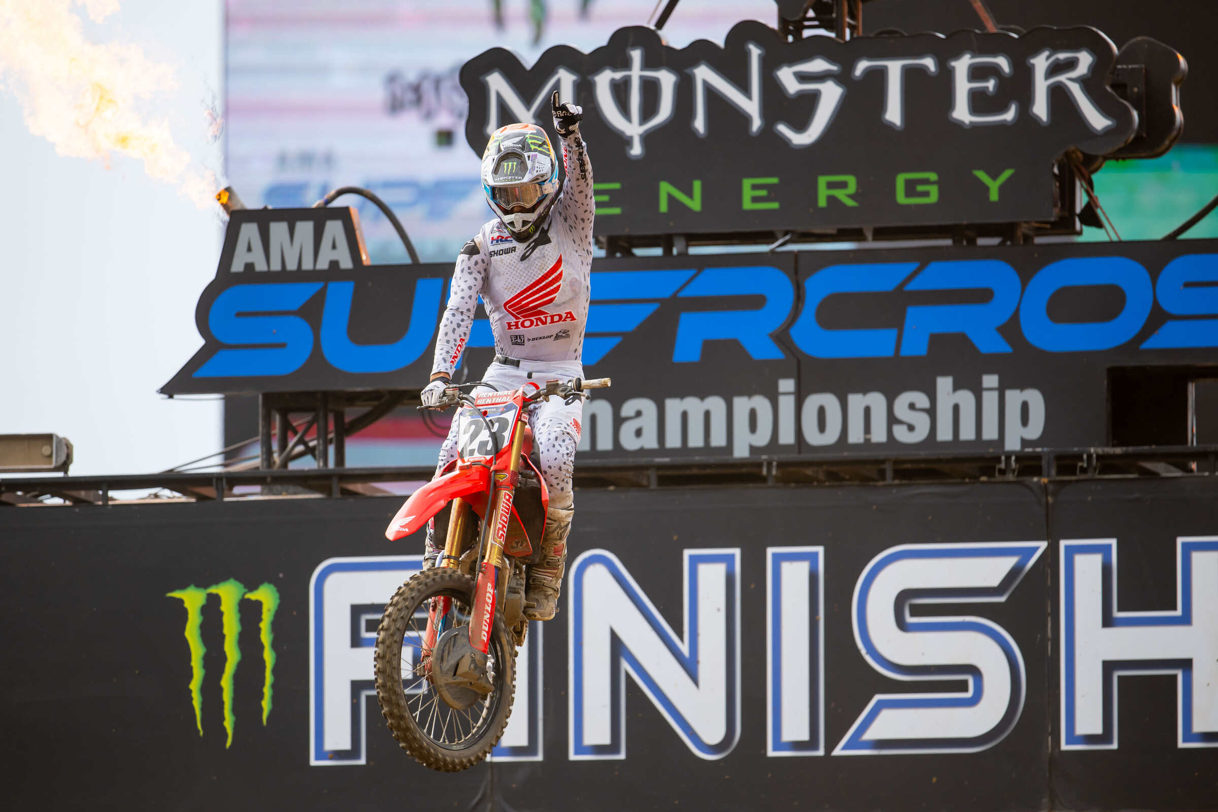 Chase Sexton (Honda) claimed his fourth career 450SX main event win of the 2023 season.
