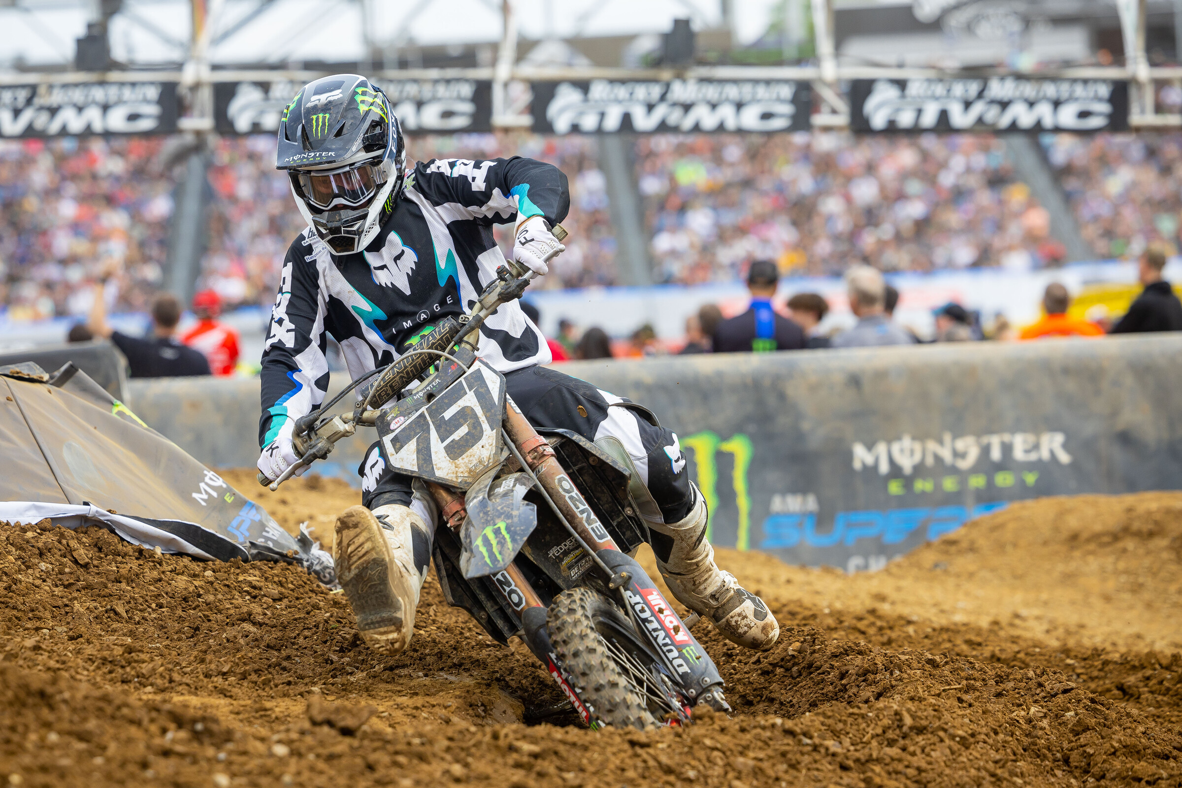 Josh Hill finished tenth at the 2023 Nashville Supercross.