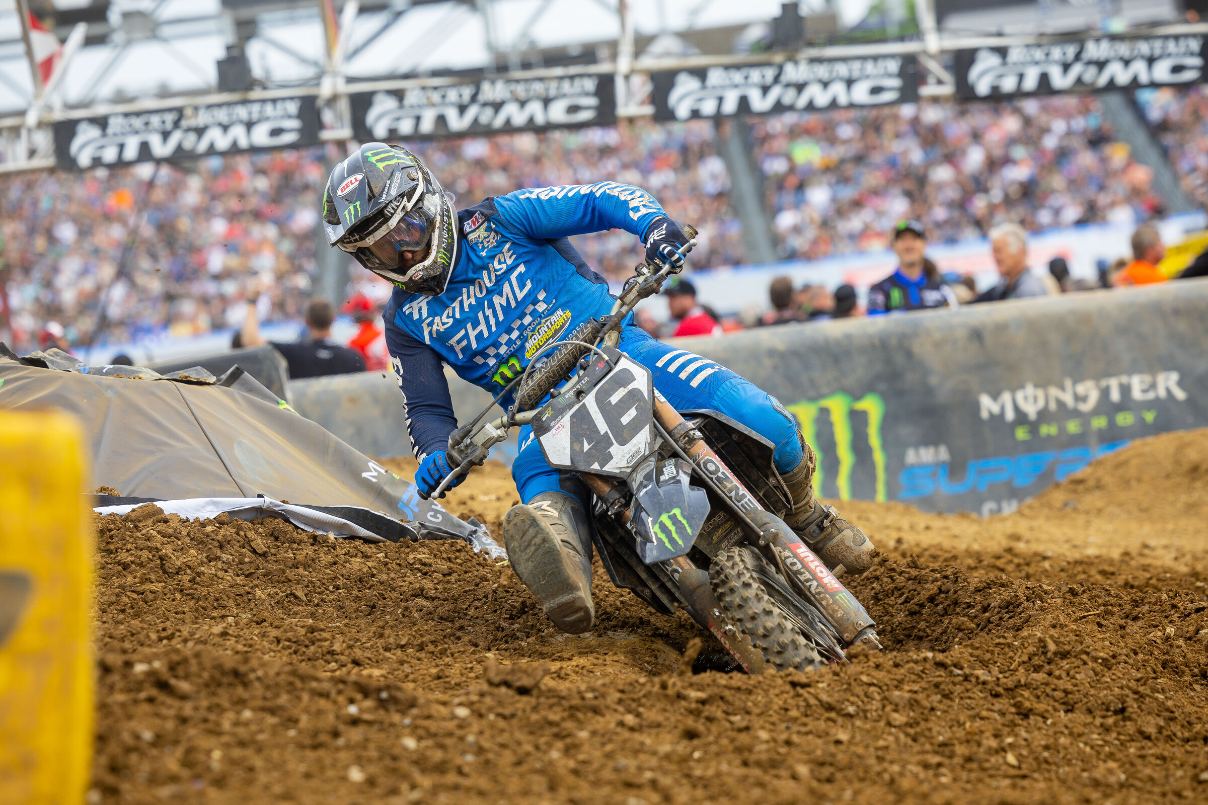 Justin Hill finished fifth at the 2023 Nashville Supercross.