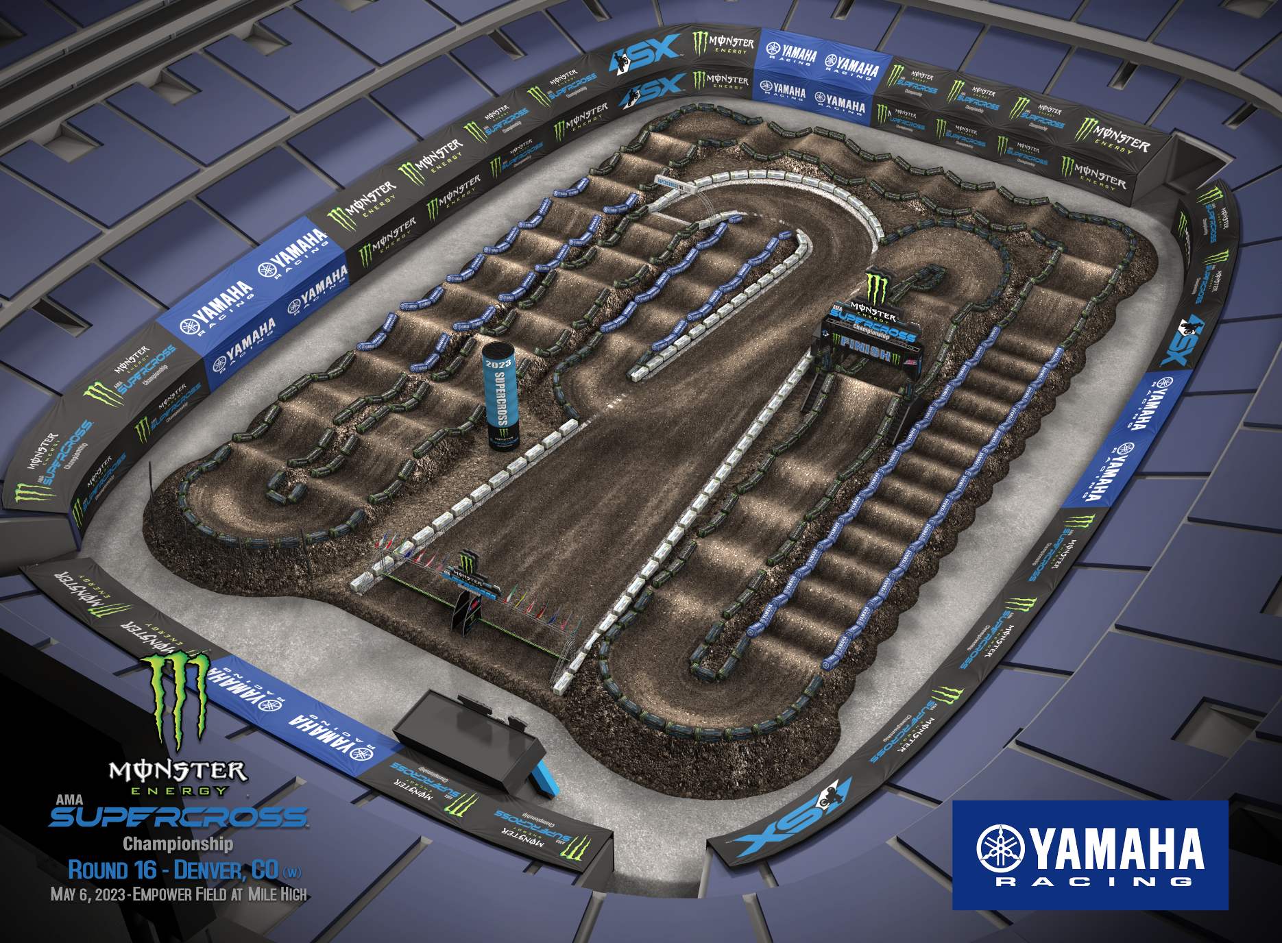 The 2023 Denver Supercross layout.